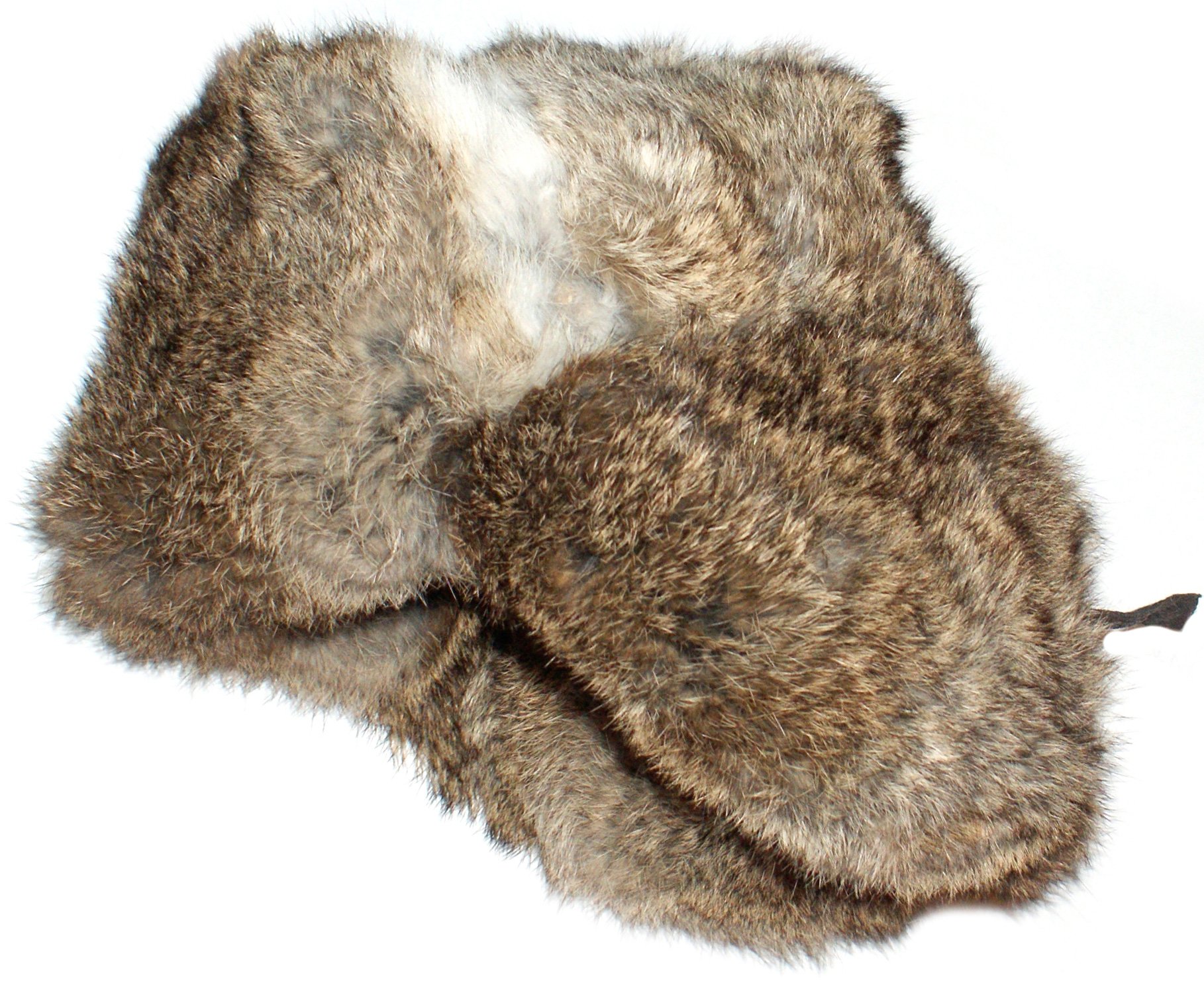 Russian Rabbit Fur Ushanka Winter Hat - Warm Brown Army Officer Style for Cold Weather, Outdoor Activities & Winter Fashion