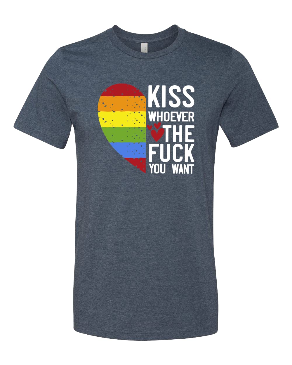 Kiss Whoever You Want Pride T-Shirt - LGBT Equality Activist Tee for Pride Parades, Parties & LGBTQ+ Events | Unisex Cotton Graphic Top for Gay Rights Supporters