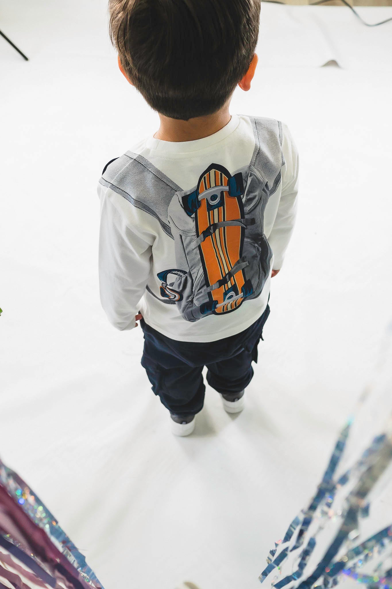 Adorable Cream Backpack Shirt for Toddler Boys - Soft Cotton Kids' T-Shirt with Cute Backpack Design - Perfect for Preschool, Daycare & Outdoor Play