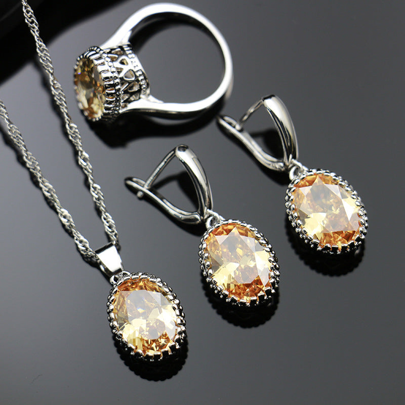 Elegant Bridal Wedding Jewelry Set with Diamond Hair Claw - Perfect for Bridal Shower, Wedding Ceremony & Formal Dinner Parties