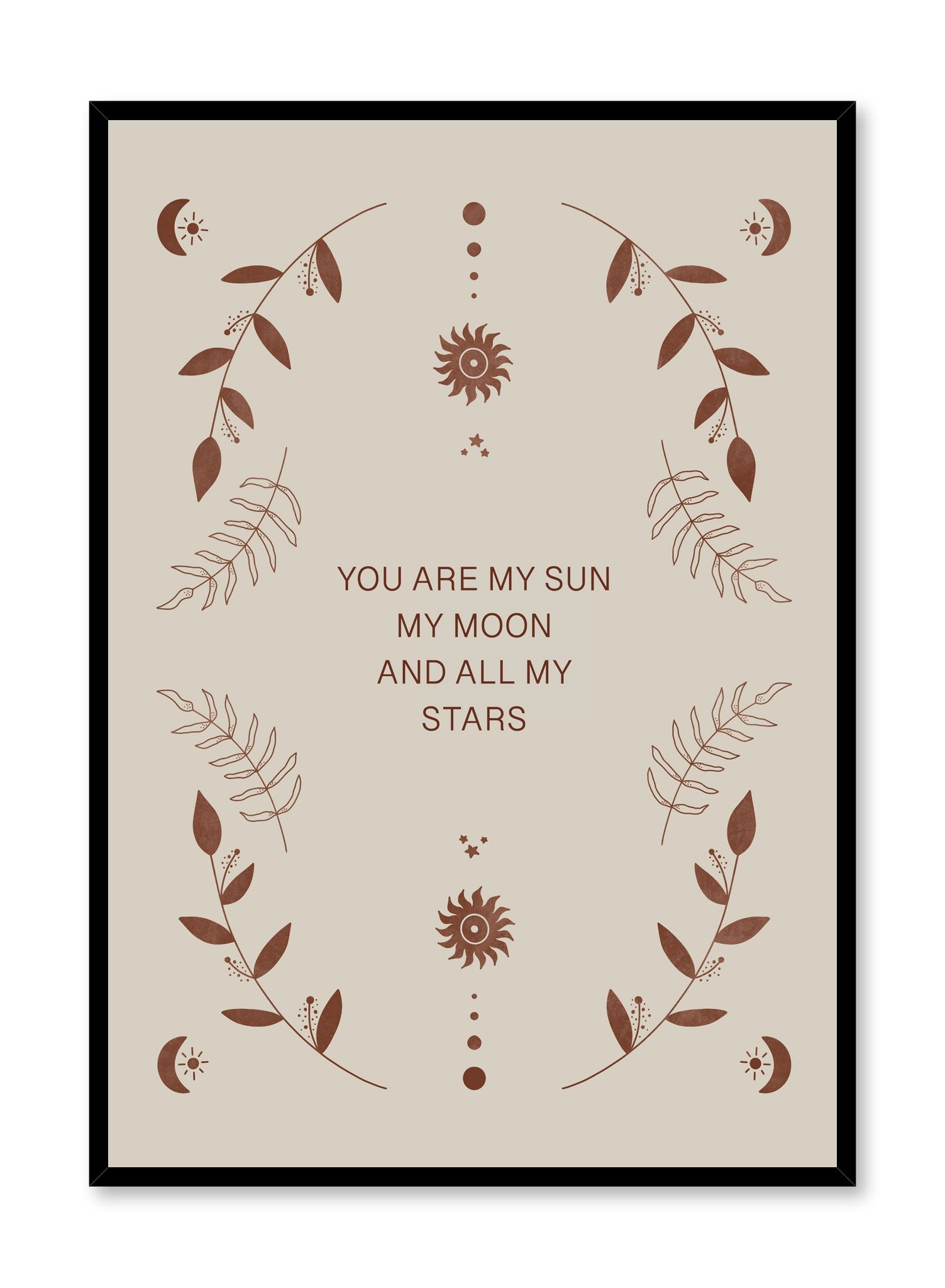 Celestial Love Poster - Romantic Starry Sky Wall Art for Bedroom, Living Room & Office Decor - Perfect for Couples, Home & Gift Ideas