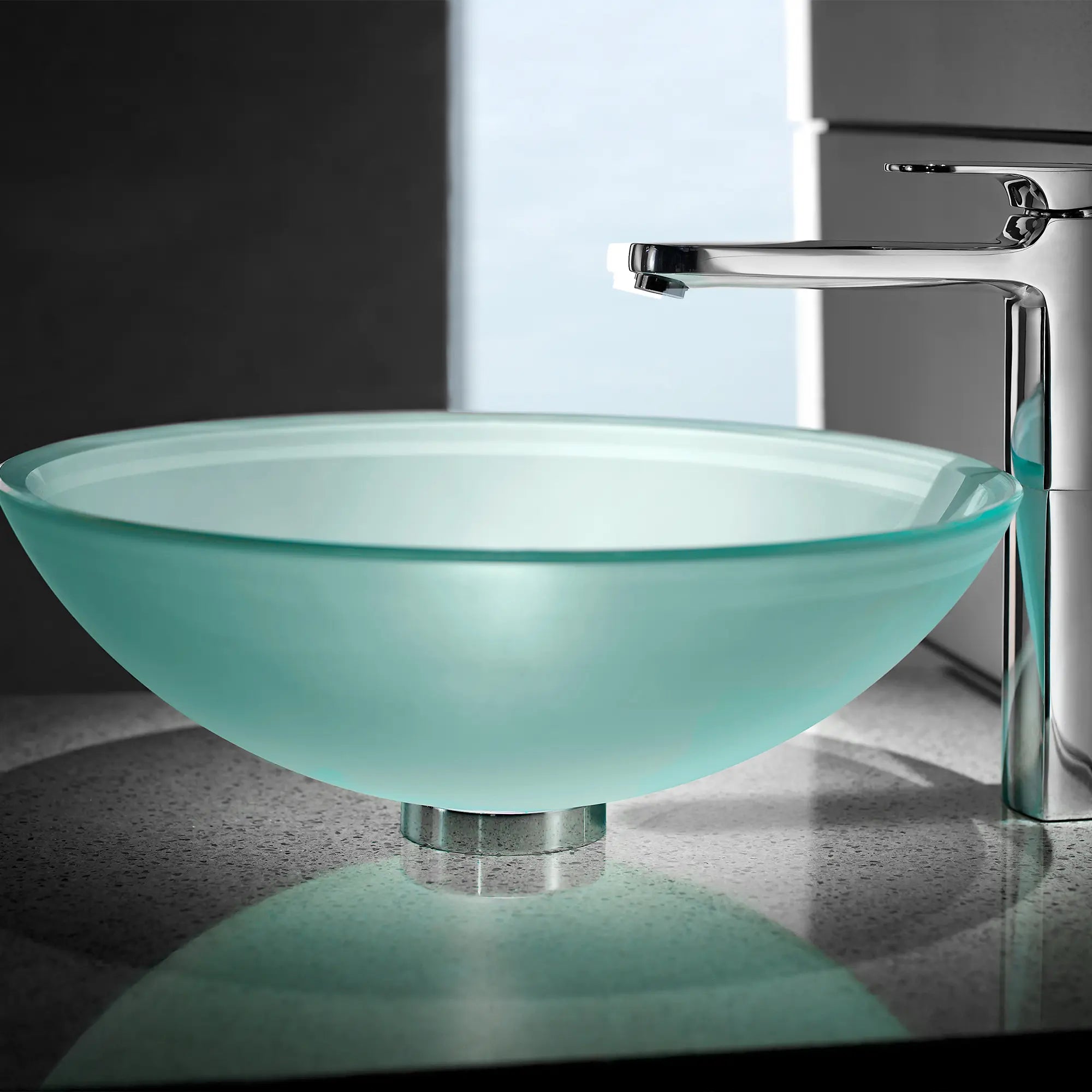 Elegant Dorian Glass Vessel Sink - Modern Bathroom Vanity Sink with Unique Design for Contemporary Home Decor | Perfect for Powder Rooms, Guest Baths & Spa Retreats