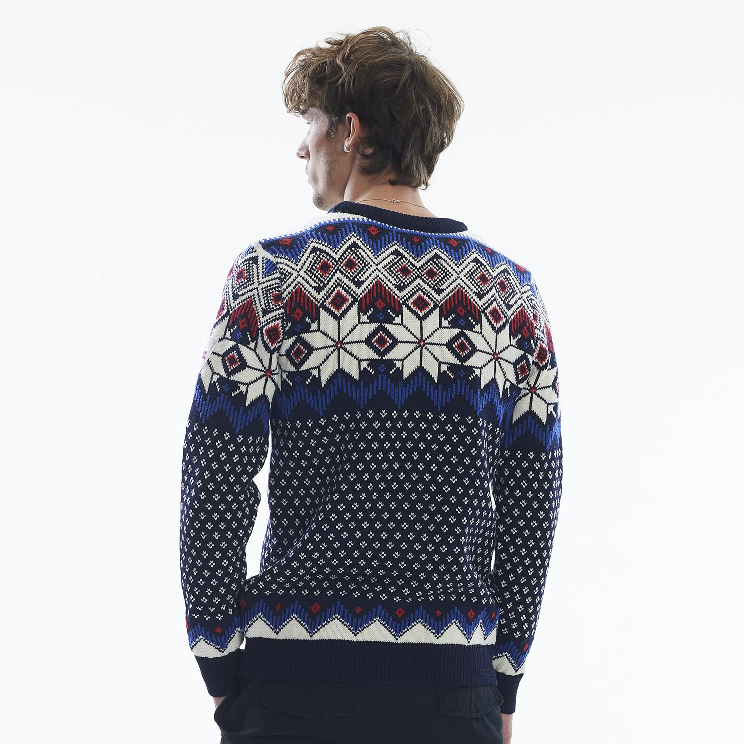 Dale of Norway Vegard Men's 100% Lightweight Wool Sweater - Regular Fit Pullover for Men | Warm Winter Knitwear for Outdoor Activities & Casual Wear