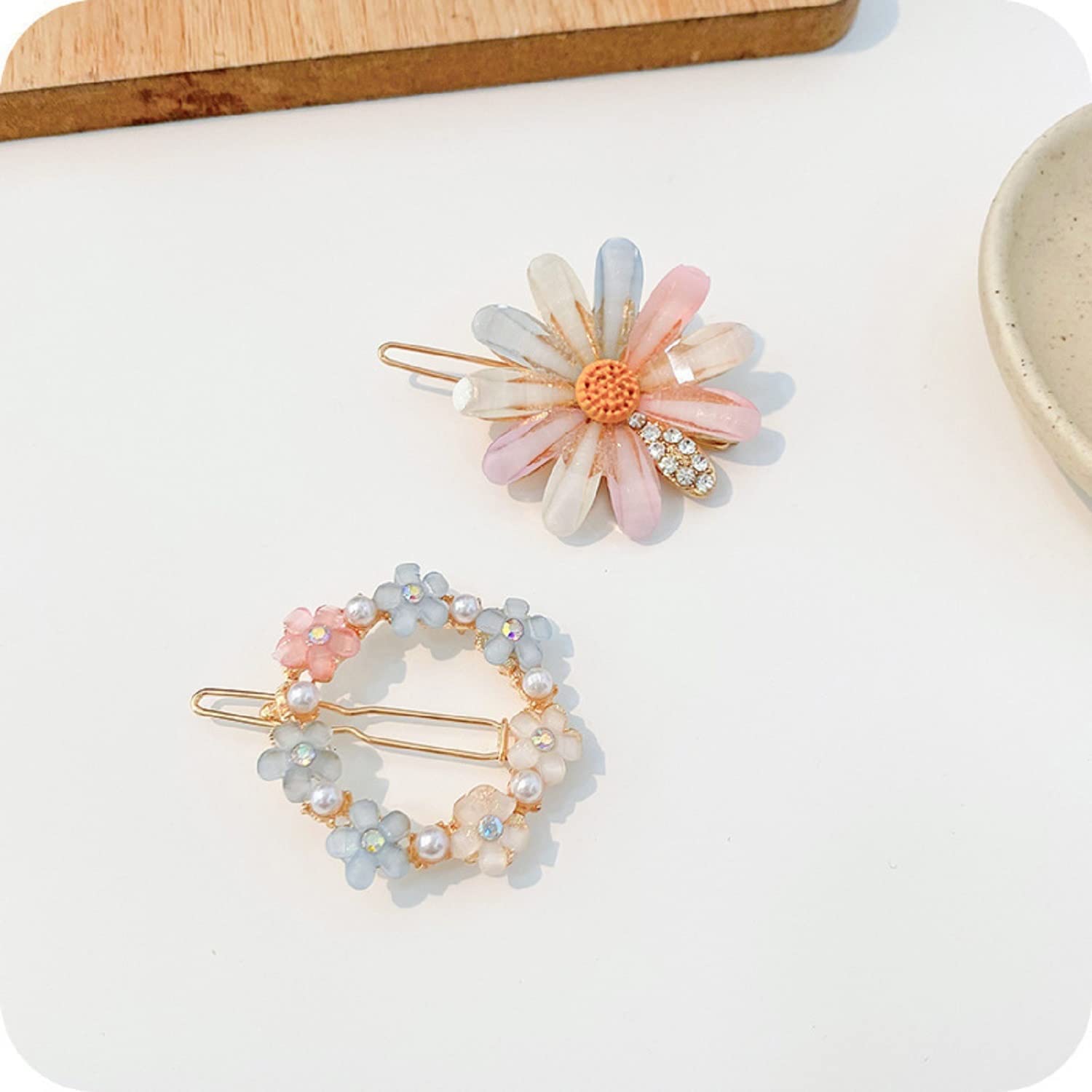 Latest Korean Fashion Flower Hair Clips Set - 12 Pcs Floral Hairpins for Women & Girls | Perfect for School, Parties & Daily Styling