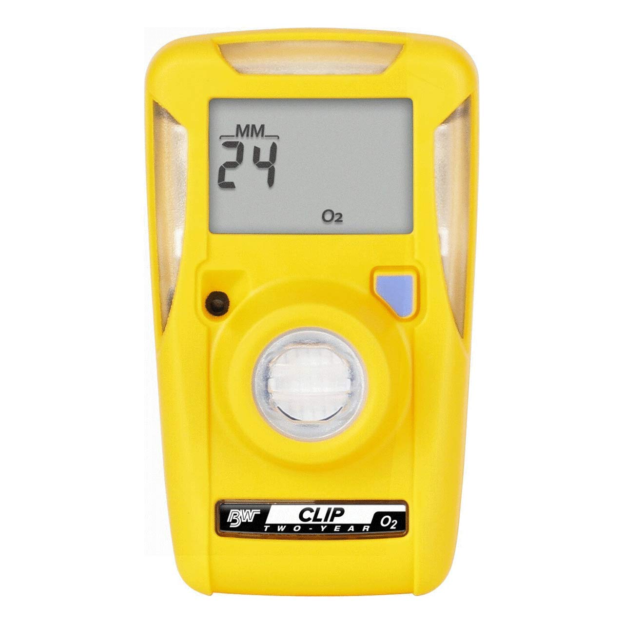 BW Technologies BWC2-X BW Clip Single Gas Oxygen (O2) Monitor, 19.5-23.5% Range, Yellow - Portable Gas Detector for Industrial Safety & Confined Space Work