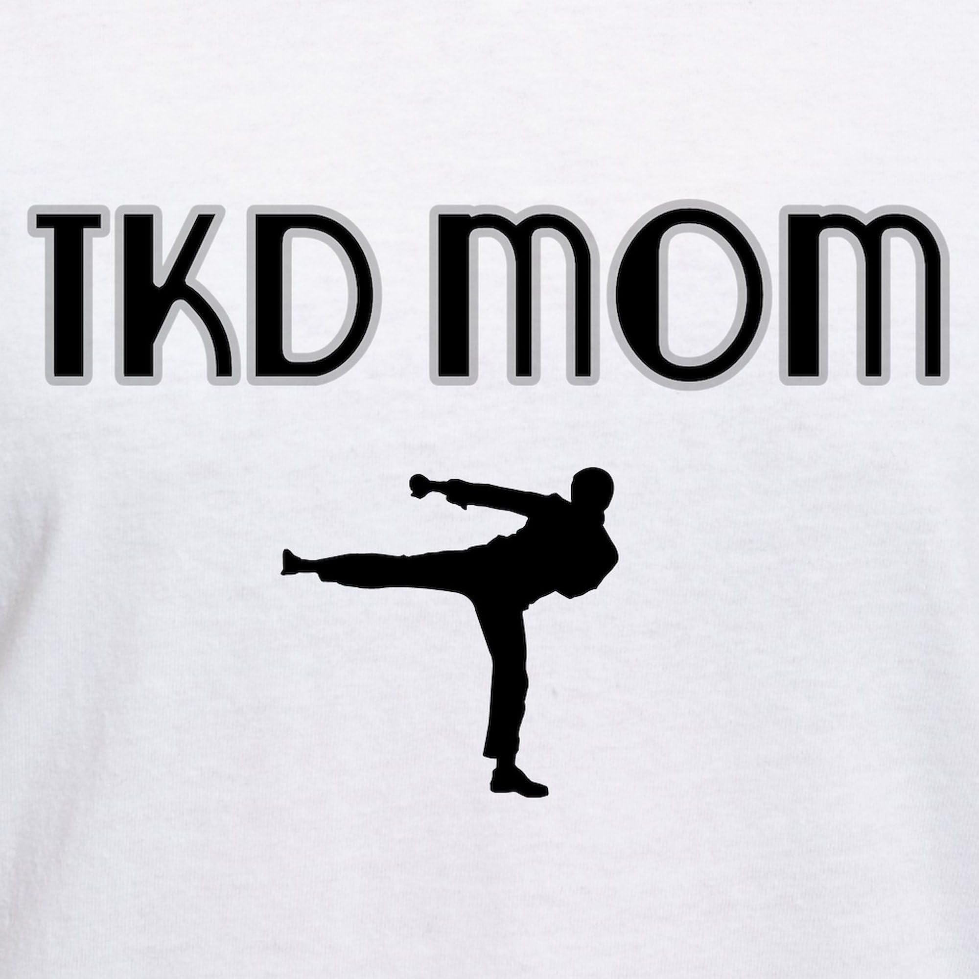 TKD Mom Women's Cotton V-Neck T-Shirt | Comfortable & Stylish Martial Arts Apparel | Perfect for Taekwondo Training, Competitions & Mom Support