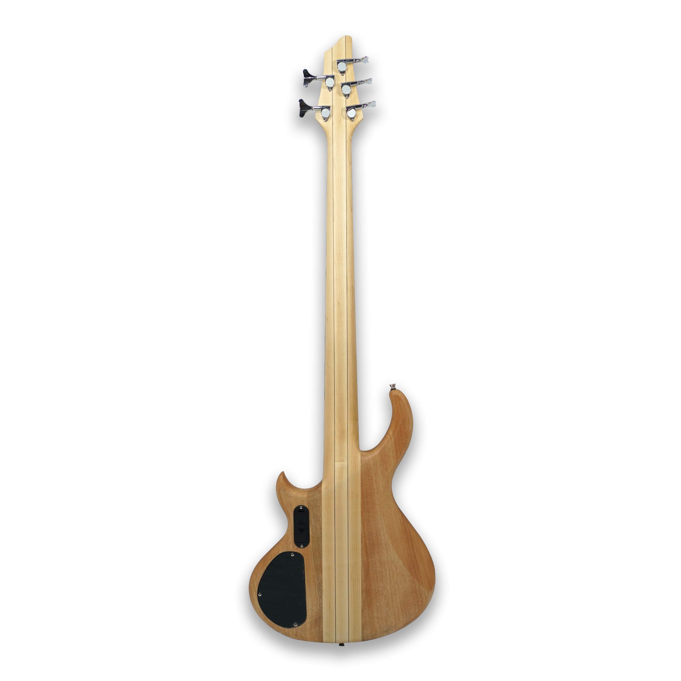 5-String Fretless Electric Bass Guitar - Millettia Laurentii & Okoume Body - Perfect for Jazz, Funk & Studio Recording
