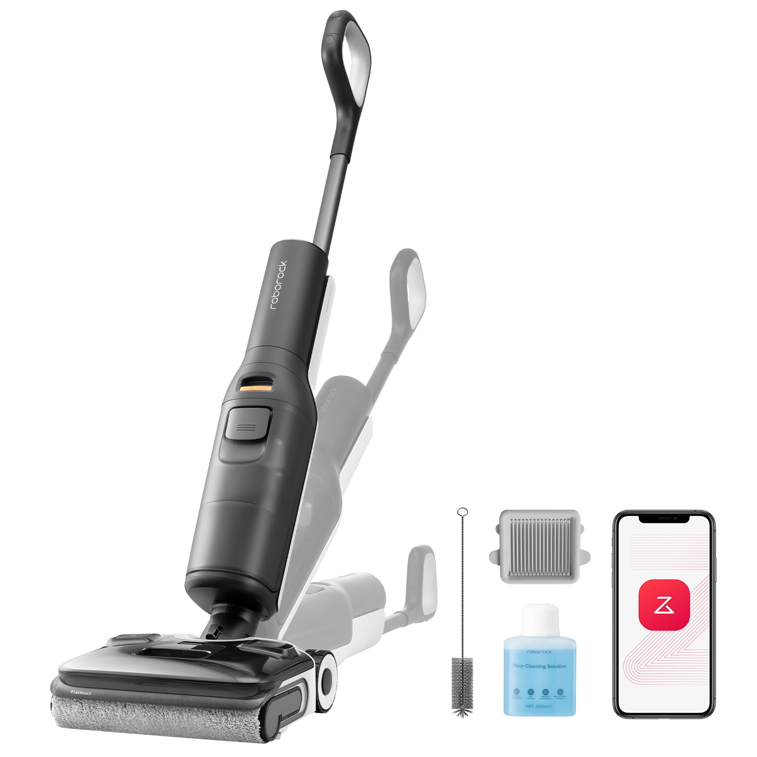 Roborock F25 ACE Cordless Wet Dry Vacuum Cleaner & Mop Combo - 20000Pa Suction for Hardwood Floors, Zero Tangle Brush, 194°F Hot Air Drying, 180° Lie Flat, WiFi Control - Perfect for Pet Hair, Spills & Deep Cleaning on Tile, Vinyl & Hardwood Floors
