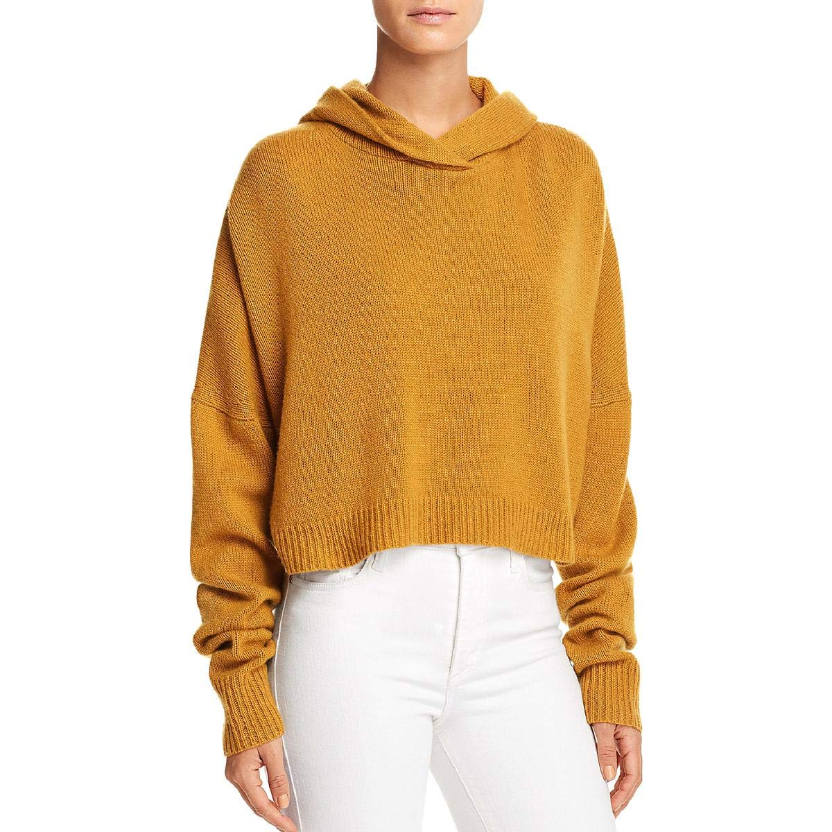 Theory Women's Long Sleeve Crop Hoodie - Stylish Pullover Sweatshirt for Casual Wear, Gym & Street Fashion | Soft Cotton Blend Comfort Fit