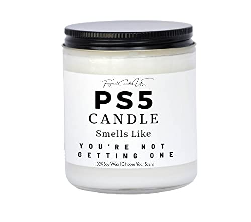 PS5 Scented Candle - Funny Gamer Gift for Valentine's Day, Birthday & Prank | Playstation 5 Aroma Candle for Men & Women | Perfect for Gaming Rooms, Office Decor & Relaxation