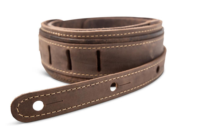 Taylor Guitars 8300 05D Element 3 Distress Leather Strap - Dark Brown Guitar Strap for Acoustic & Electric Guitars - Comfortable & Durable for Live Performances & Studio Sessions