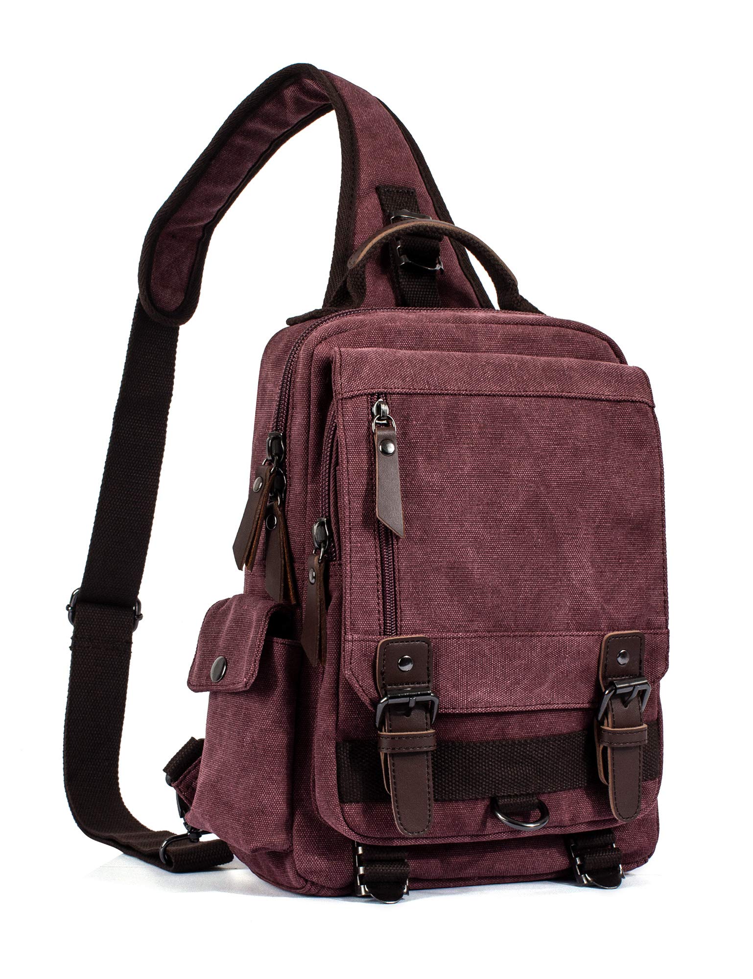Vintage Canvas Crossbody Bag for Men & Women - Retro Messenger Shoulder Sling Bag with Adjustable Strap, Unisex Satchel Purse for Travel, Work, School & Daily Use