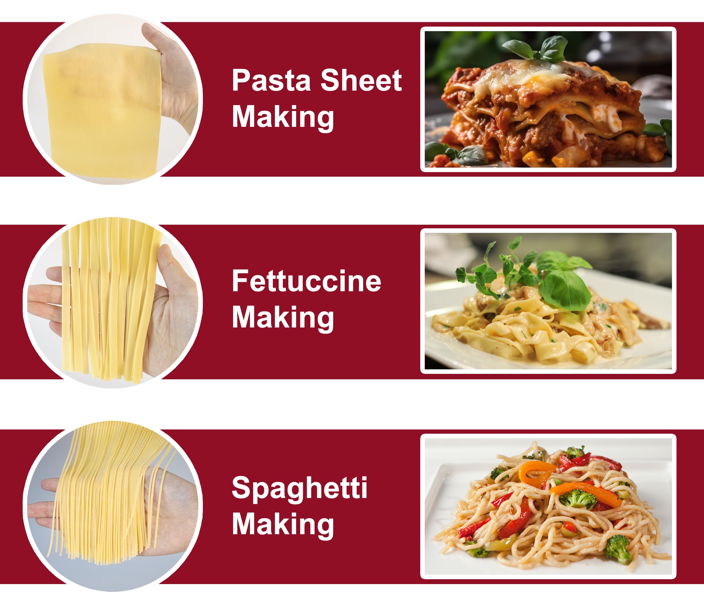 3-in-1 Pasta Maker Attachment for KitchenAid Stand Mixers - Dough Roller, Spaghetti & Fettuccine Cutter with Cleaning Brush | Perfect for Homemade Pasta, Ravioli & Noodles | Ideal for Italian Cooking, Family Dinners & Restaurant-Quality Meals