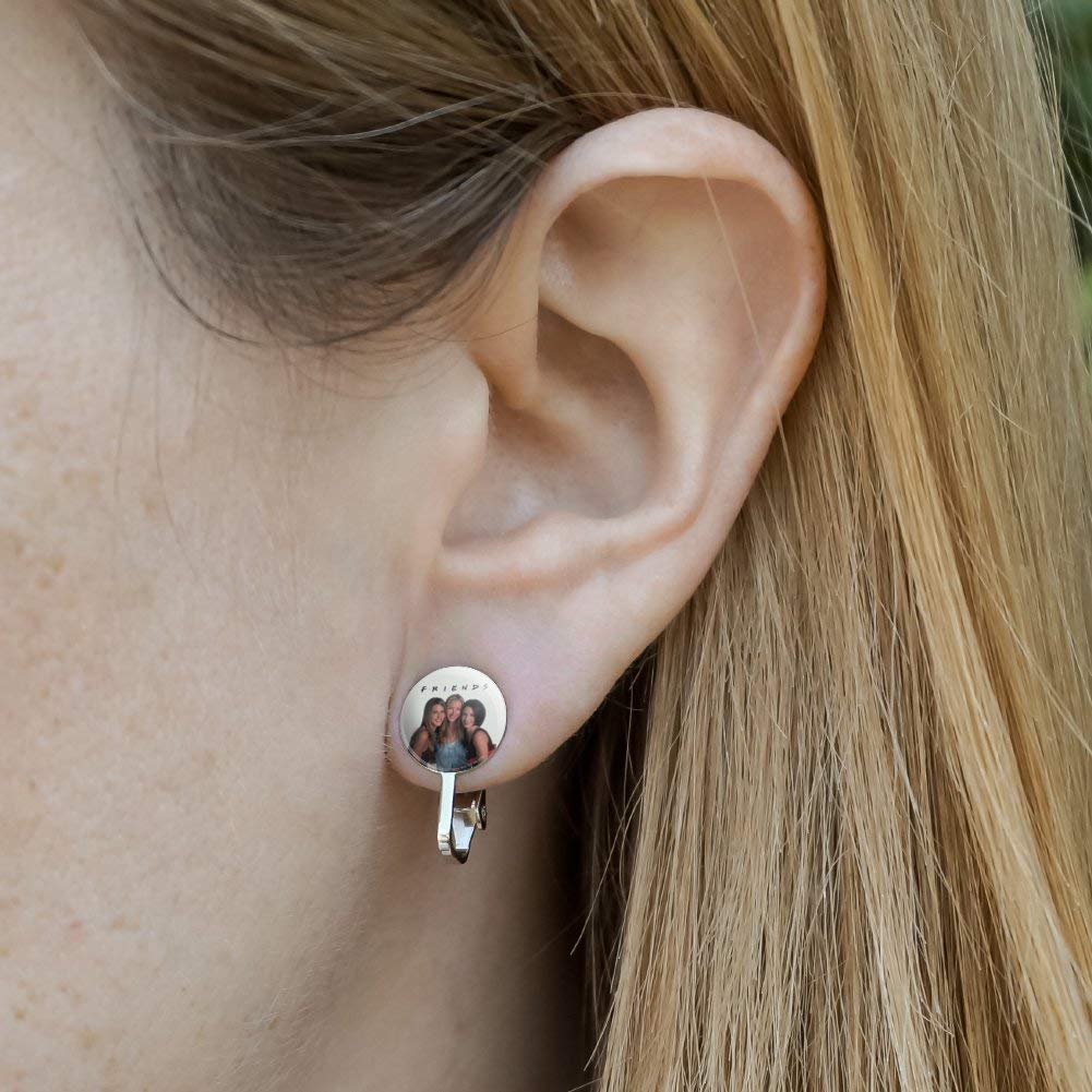 Friends TV Show Themed Girls Novelty Clip-On Stud Earrings - Perfect for Costume Parties, Gifts & Fan Collections