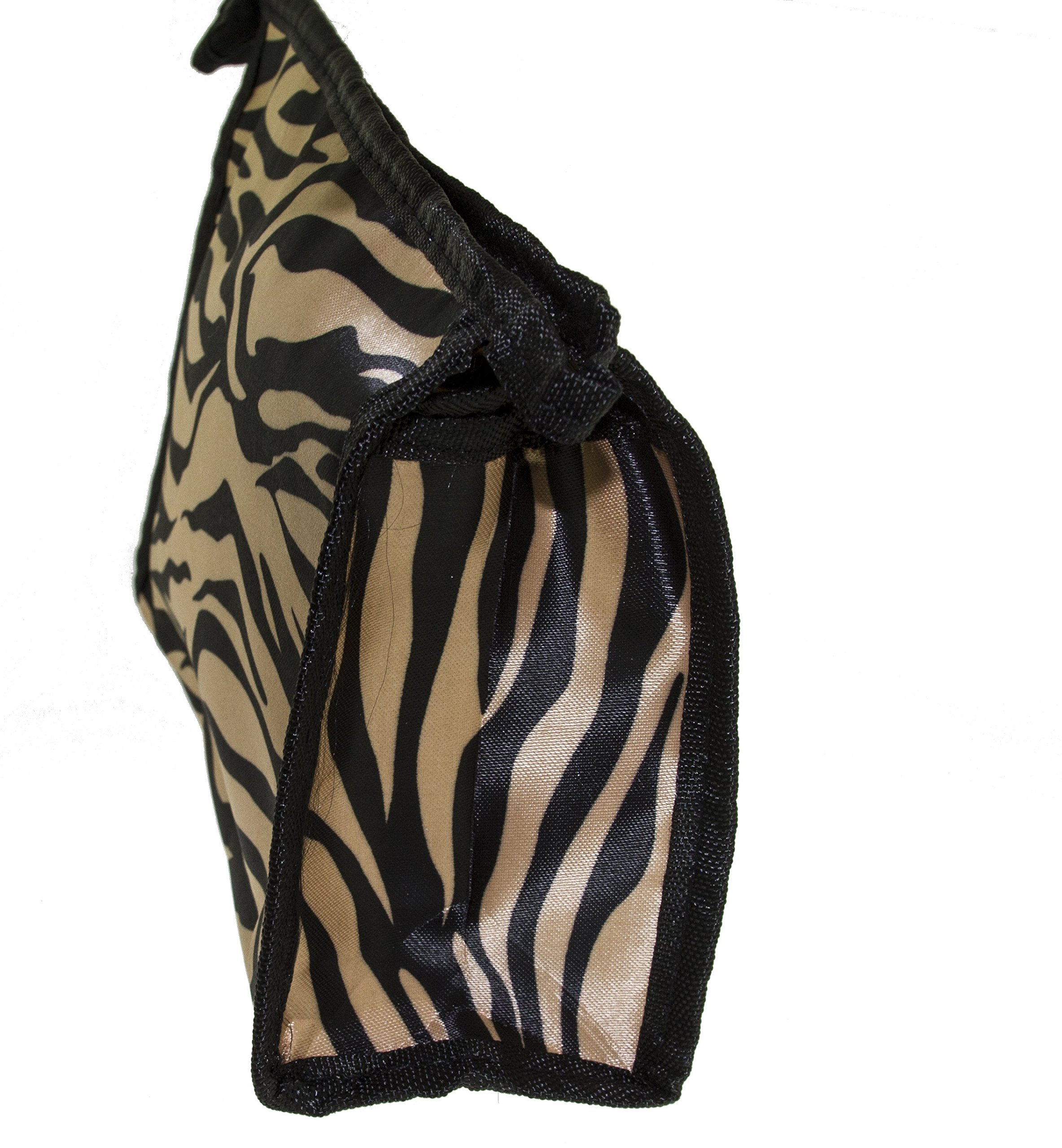 2-Pack Gold Zebra Print Travel Cosmetic Bags - Waterproof Makeup & Toiletry Organizer for Women - Lightweight & Durable for Vacation, Gym, and Daily Use