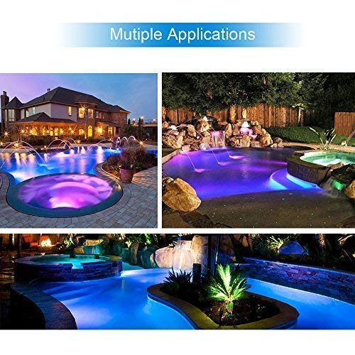 LAMPAOUS RGB Multi-Color LED Pool Light Bulb - 35W E26 Base PAR56 Underwater Swimming Pool Light Replacement (120VAC) for Inground & Above Ground Pools, Spas, and Water Features