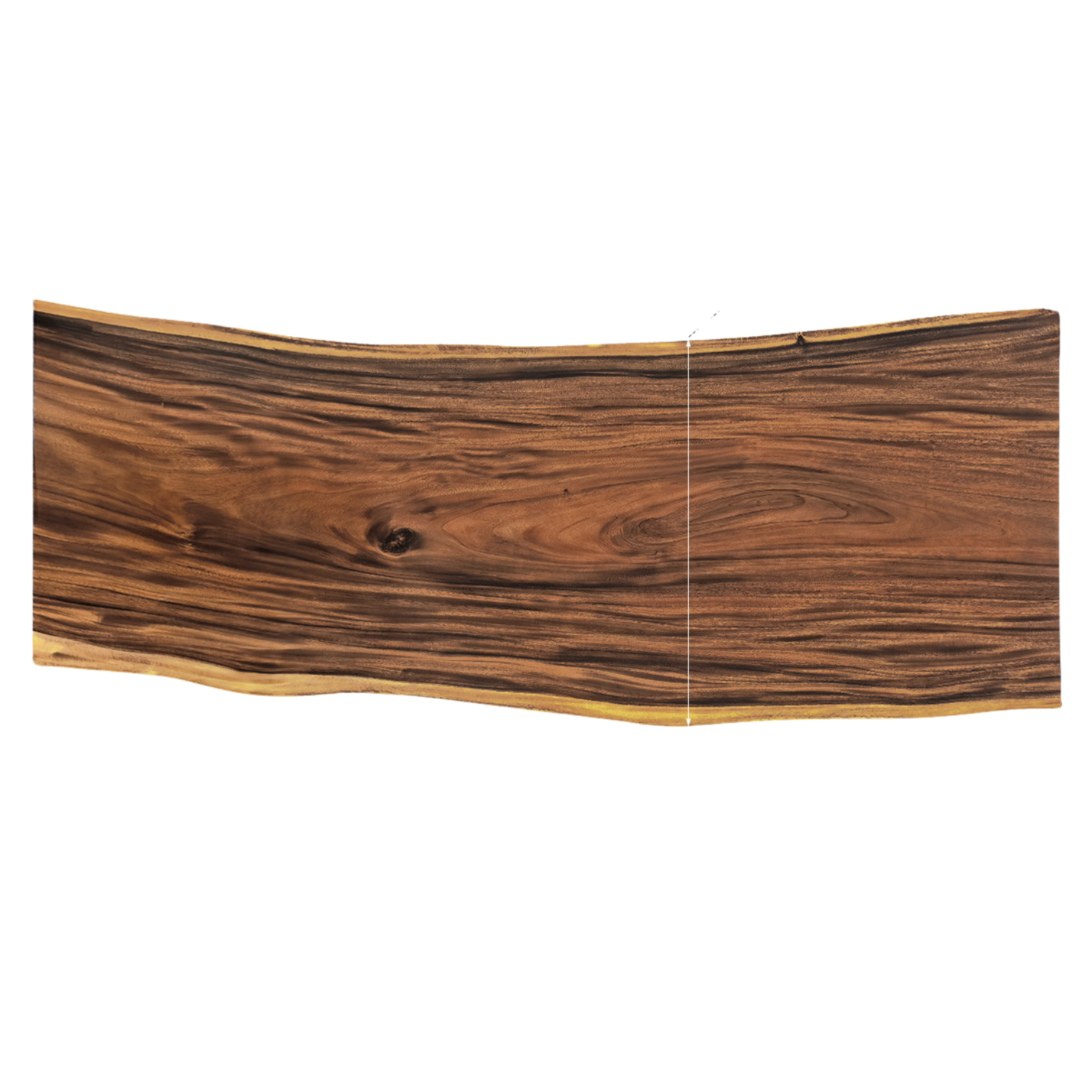 Premium Black Walnut Solid Wood Dining Table with Natural Edge - Large Top for Kitchen, Dining Room & Home Decor