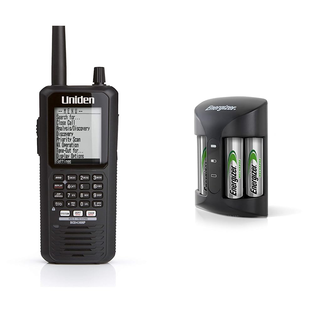Uniden BCD436HP Digital Handheld Police Scanner with Rechargeable Battery Kit - Emergency Response, Aviation Monitoring & Hobbyist Use