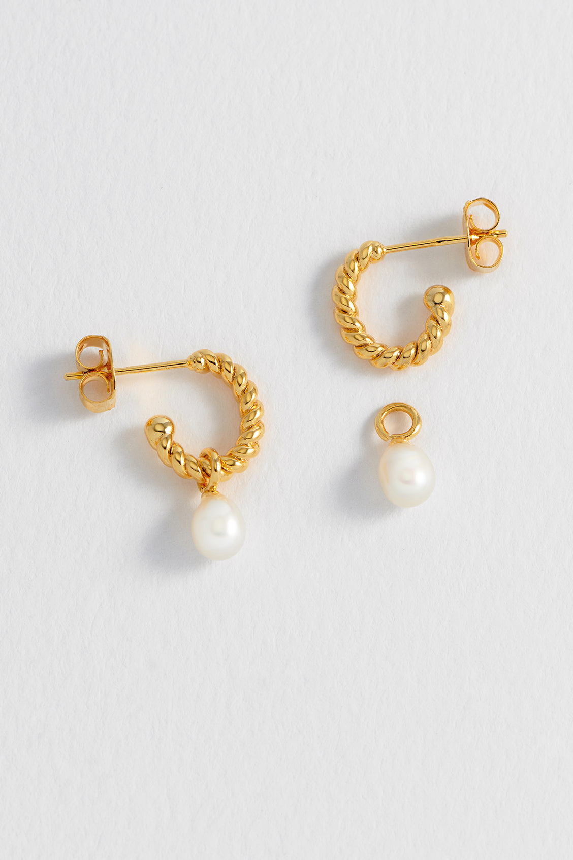 Elegant Pearl Drop and Twist Hoop Earrings for Women - Perfect for Weddings, Parties & Special Occasions