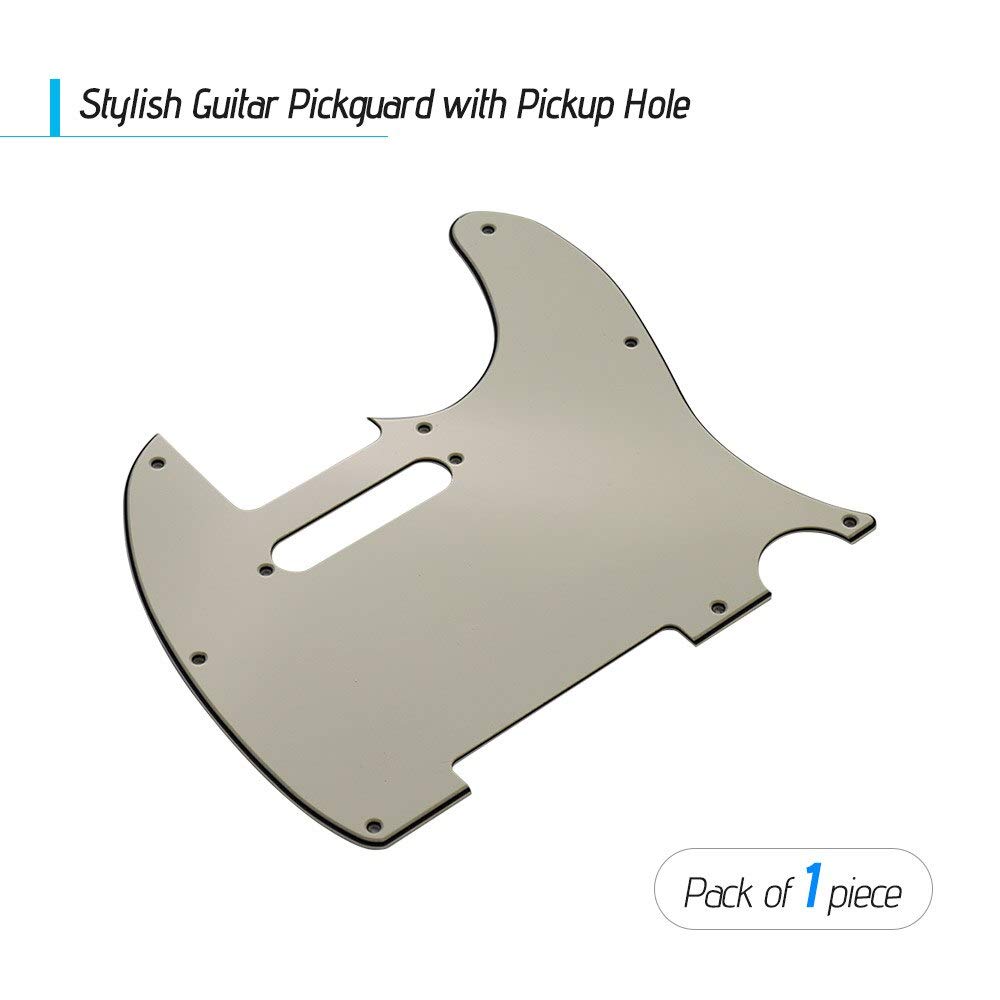 3-Ply Electric Guitar Pickguard for TL Style - Single Coil Pickup Hole, 5 Color Options (Green) | Replacement Part for Guitar Repair & Customization | Perfect for DIY Guitar Upgrades & Modifications