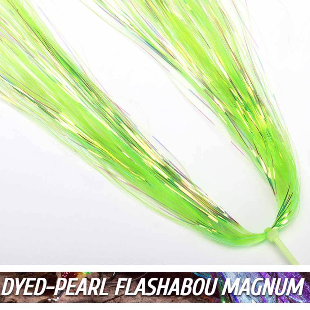 Hedron Dyed Pearl Flashabou Magnum - Premium Fishing Lure Material for Fly Tying & Bass Fishing Accessories - Perfect for Streamers, Jigs, and Saltwater Flies