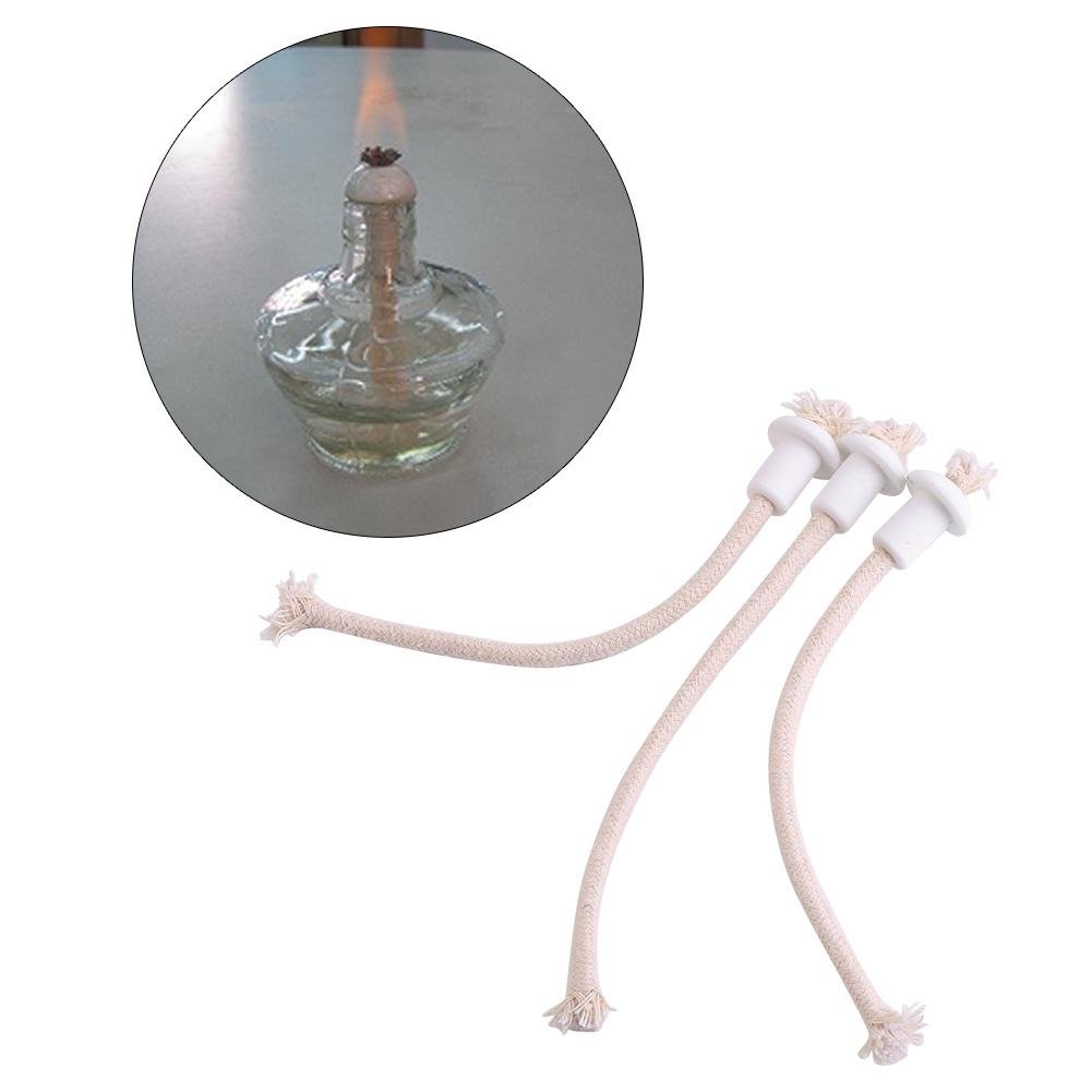 7Pcs Ceramic Wick Holders for Oil Lamps - Heat-Resistant Torch Knobs, Fiber Glass Kerosene Wicks - Perfect for Wine Bottle Lamps, Garden Torches & Outdoor Decor