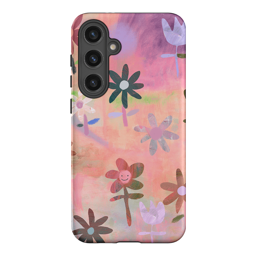 Premium Lazy Daisy Floral Phone Case - Shockproof & Slim Design for iPhone 15/14/13/12/Pro/Max - Perfect for Everyday Use, Travel & Outdoor Activities