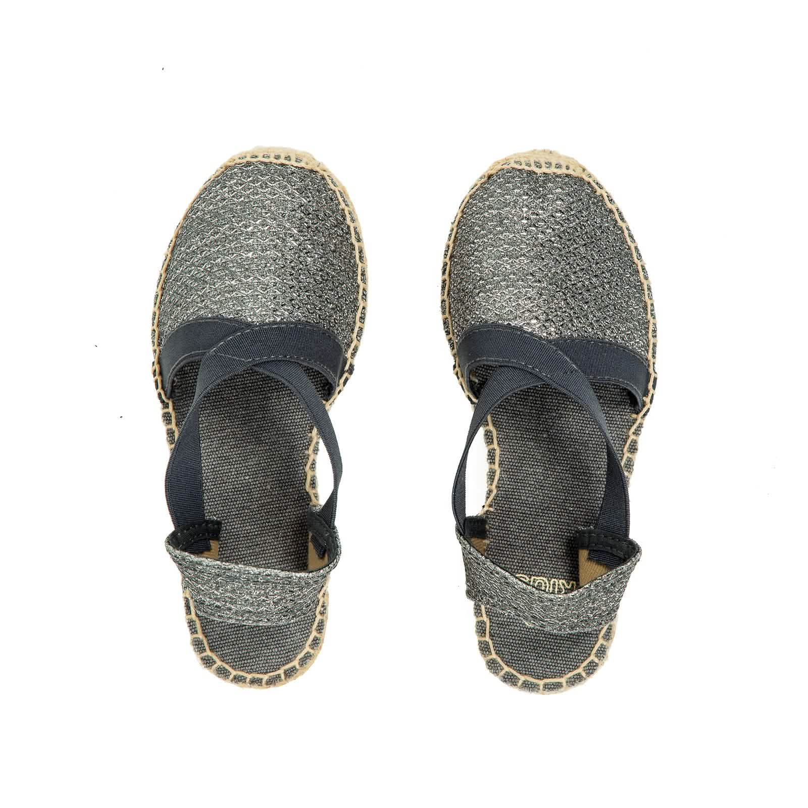 Vegan Metallic Wedge Espadrille Sandals for Girls - Comfortable Kids Summer Shoes for Beach, Party & Casual Wear - Edita S