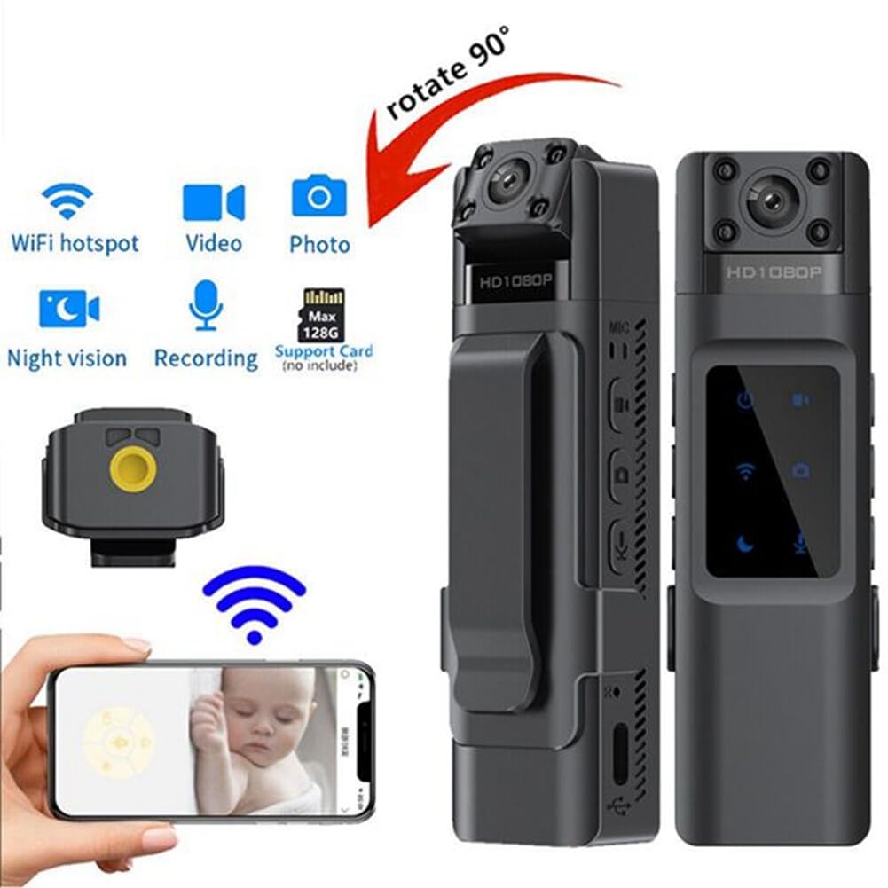 Osmond 2 Pack HD 1080P Mini Spy Camera with Night Vision - Portable Wearable Body Camera with WiFi, Easy Installation - Perfect for Home Security, Nanny Cams & Covert Surveillance