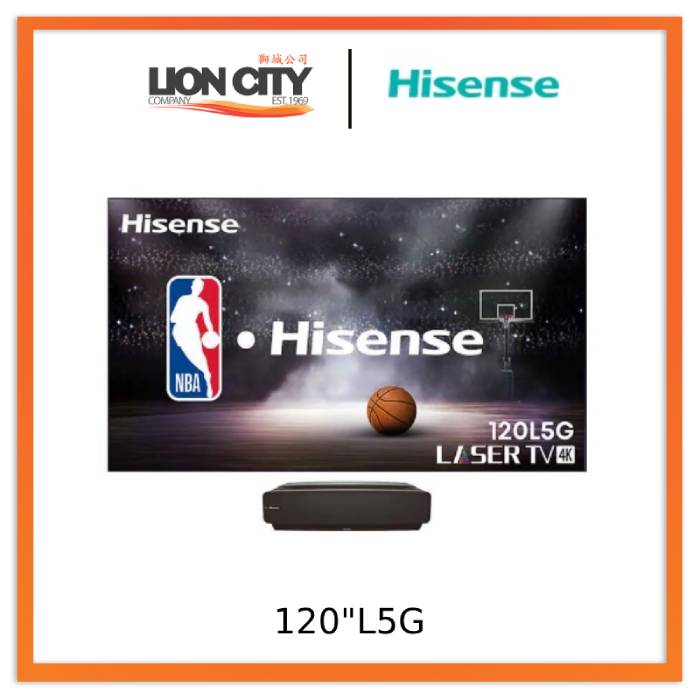 Hisense L5G 120-inch 4K Ultra HD Laser Smart TV with Dolby Vision - Home Theater Projector Alternative for Living Room & Media Room Entertainment