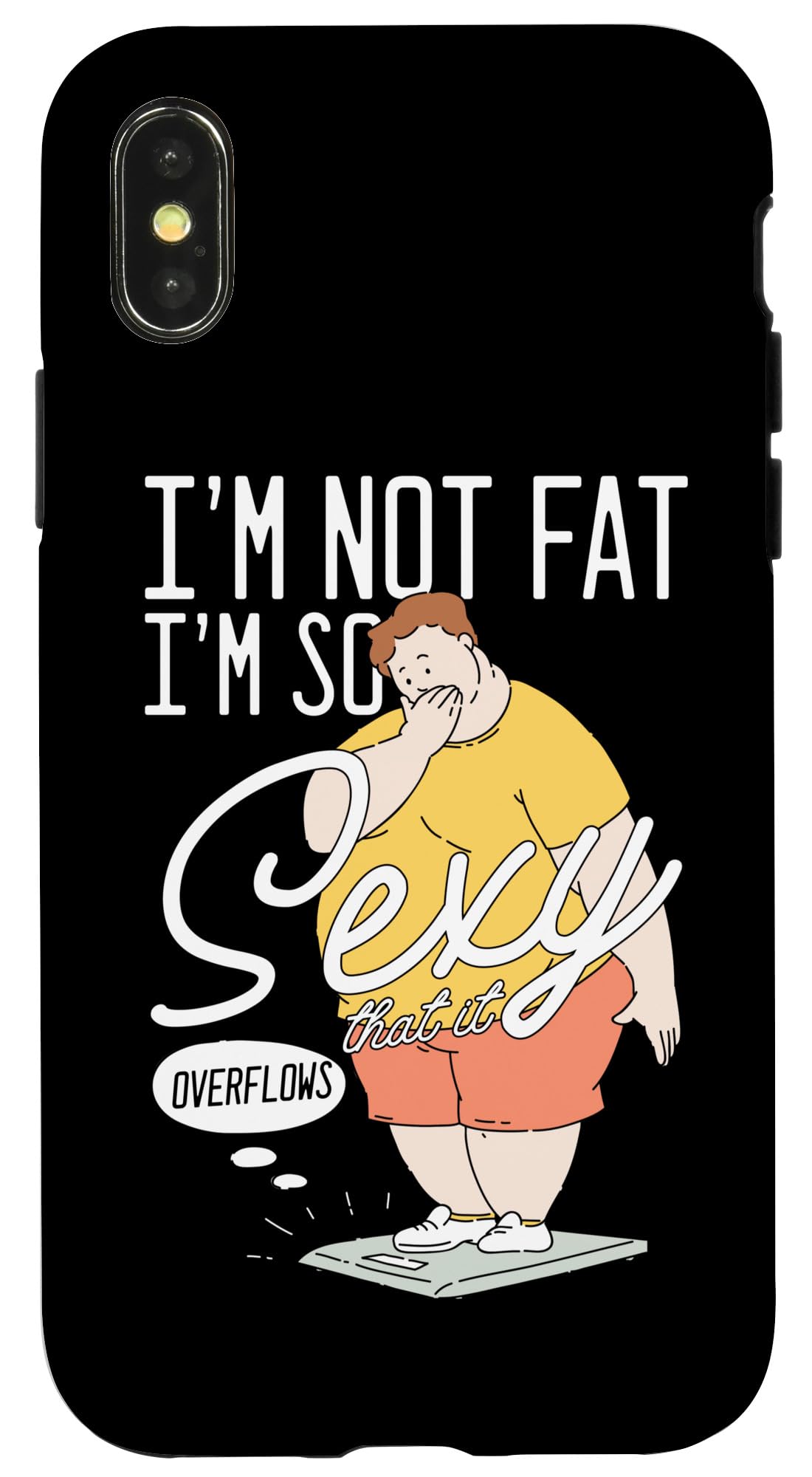 iPhone X/XS Case - Cute Chubby Body Positive Design, Durable Protective Cover for Fitness & Daily Use - Perfect Gift for Women & Girls