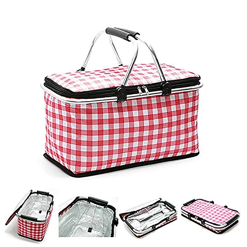 Premium Insulated Picnic Basket - Large Capacity, Portable Cooler Bag for Outdoor, Camping, Beach & Picnics - Keeps Food Fresh for Hours | Perfect for Family Outings, Hiking & Travel