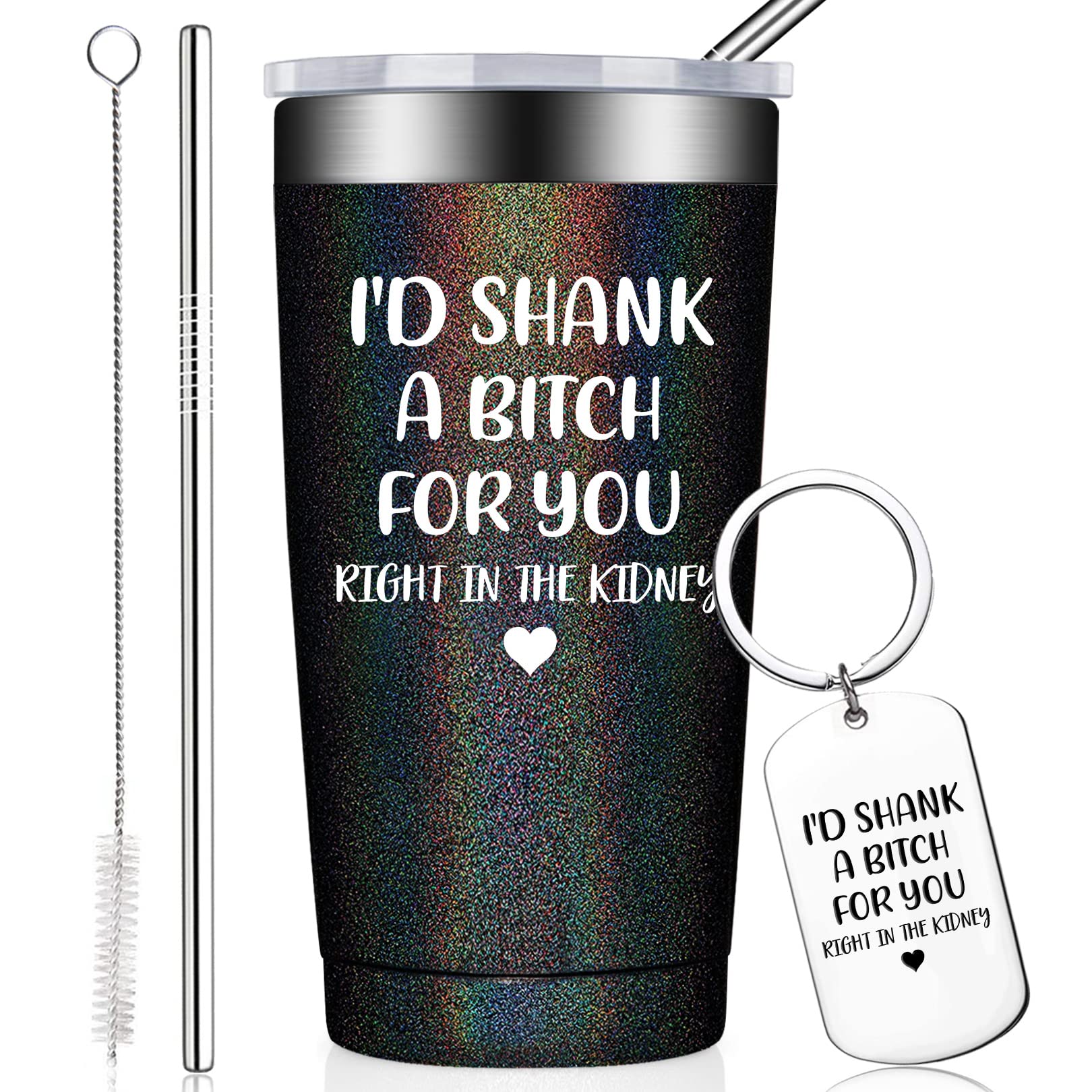 BIRGILT 20oz Stainless Steel Tumbler - Funny Best Friend Gift for Women, Mom, Sister | Birthday, Mother's Day, Friendship, Administrative Professional Day Gift | Perfect for Coffee, Tea & Office Use