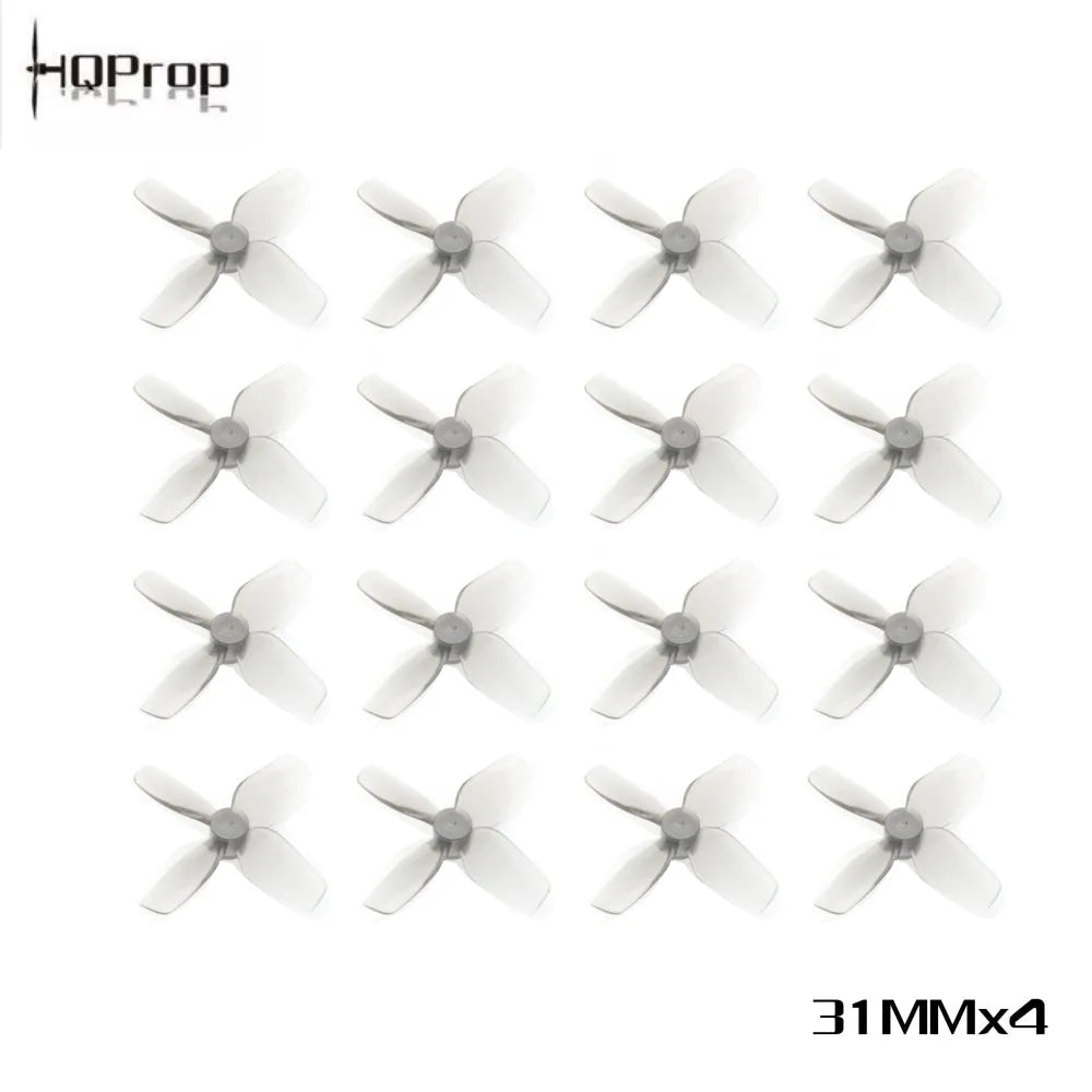 HQProp 31mm 1.22inch Hole 4-Blade PC Propeller (Pack of 16) - High-Performance Drone Propellers for FPV Racing and Aerial Photography
