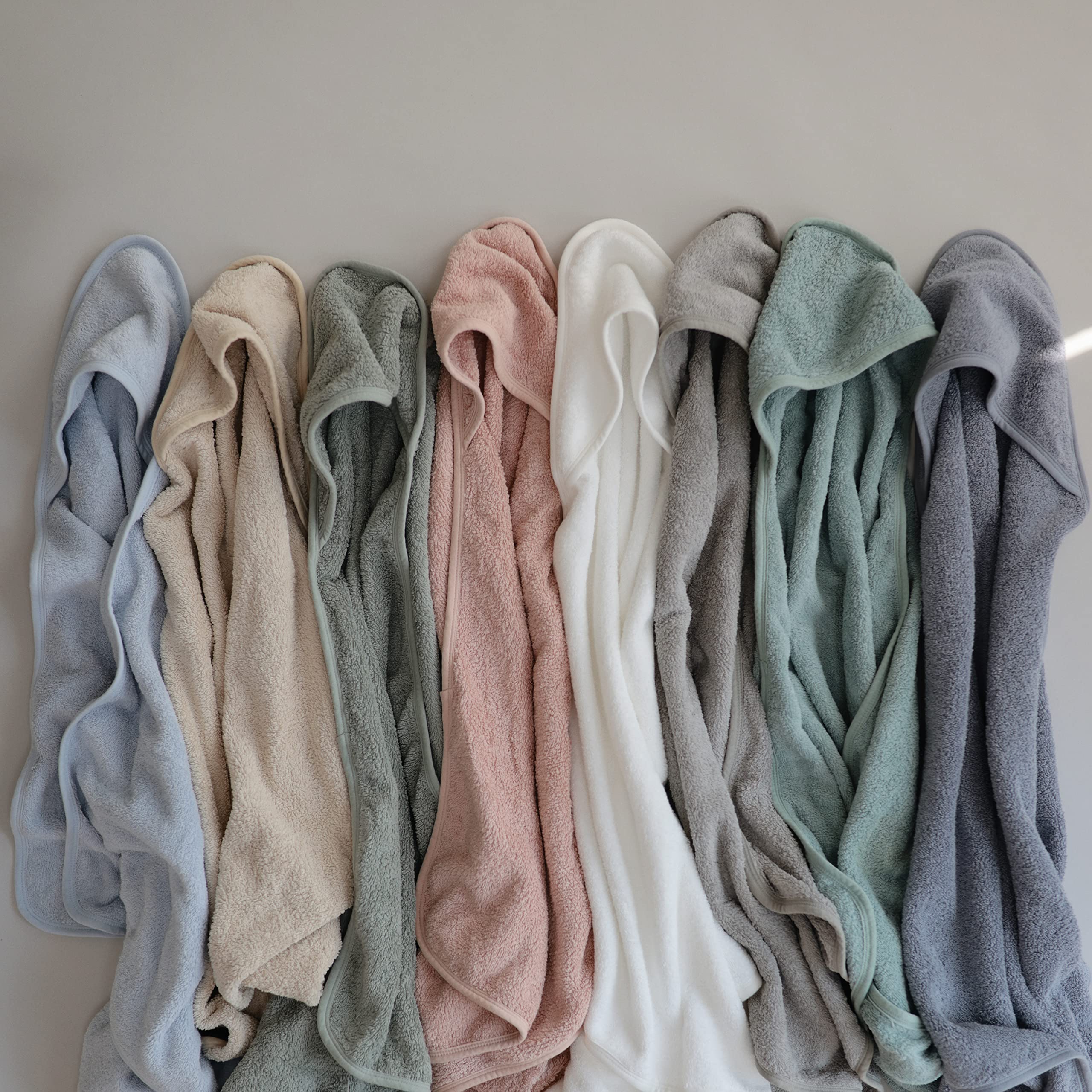 Organic Cotton Mushie Baby Hooded Towel - Soft & Absorbent for Newborns & Toddlers (Baby Blue) | Perfect for Bath Time, Swimming & Beach Outings