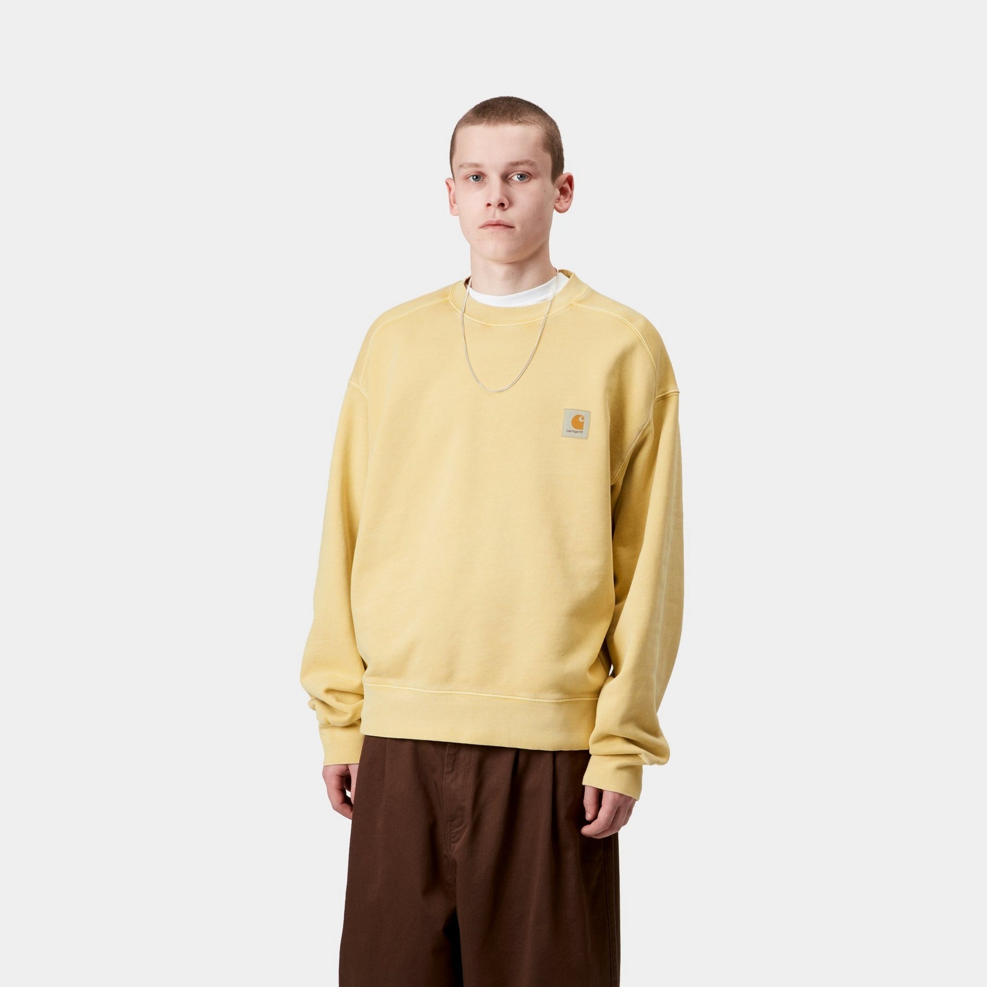 Nelson Sweatshirt for Men & Women | Soft Cotton Hoodie in Air Yellow | Casual Streetwear for Everyday Comfort & Style