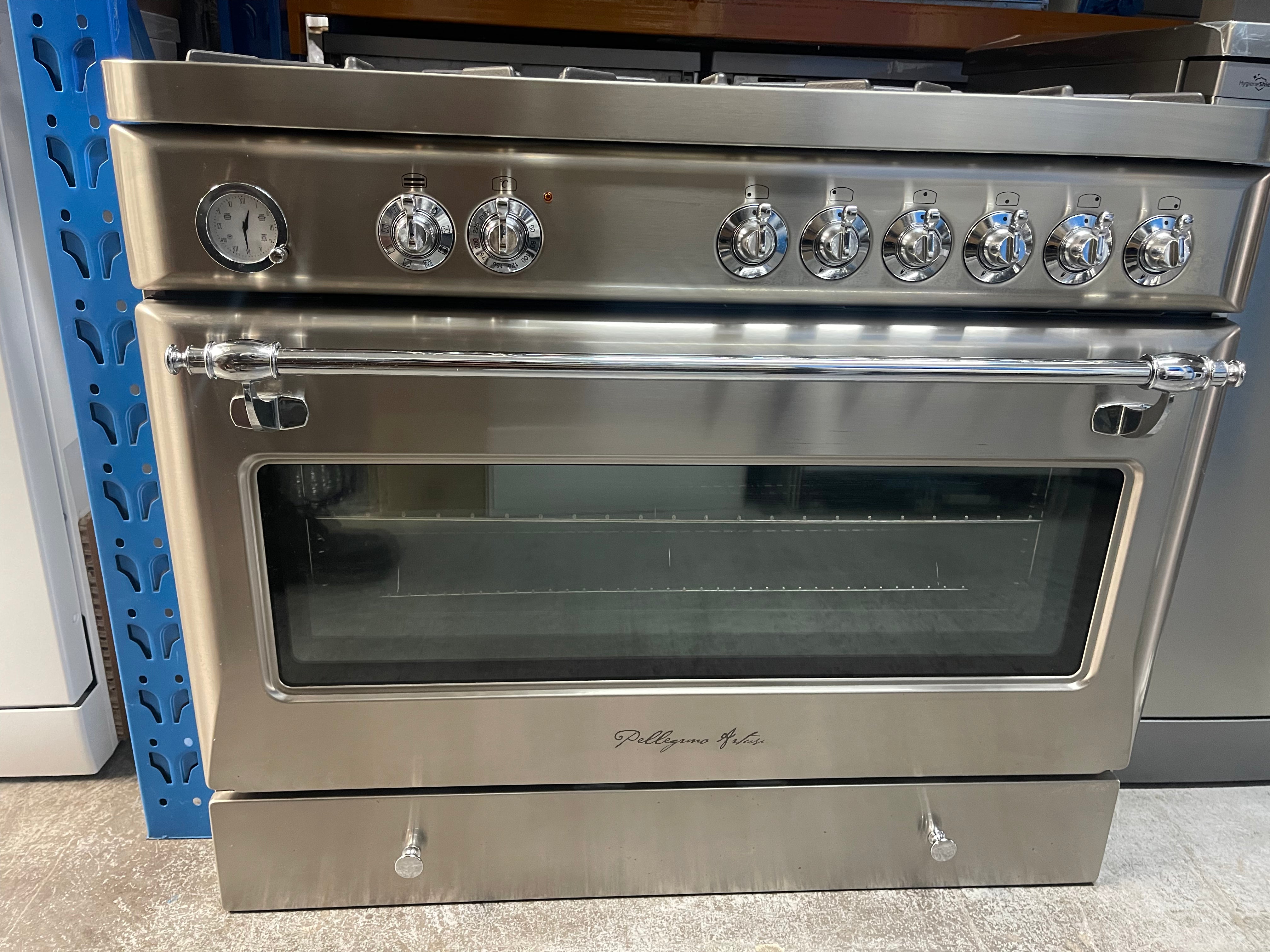 Artusi 90cm Dual Fuel Freestanding Oven & Stove - AFG999X [Factory Second] - Professional Gas Cooktop & Electric Oven - Perfect for Home Kitchens & Restaurants