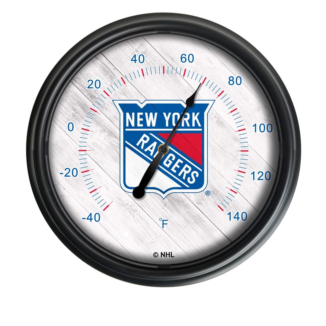 New York Rangers LED Thermometer for Indoor & Outdoor Use - Accurate Temperature Display for Home, Office, Garden, and Sports Events