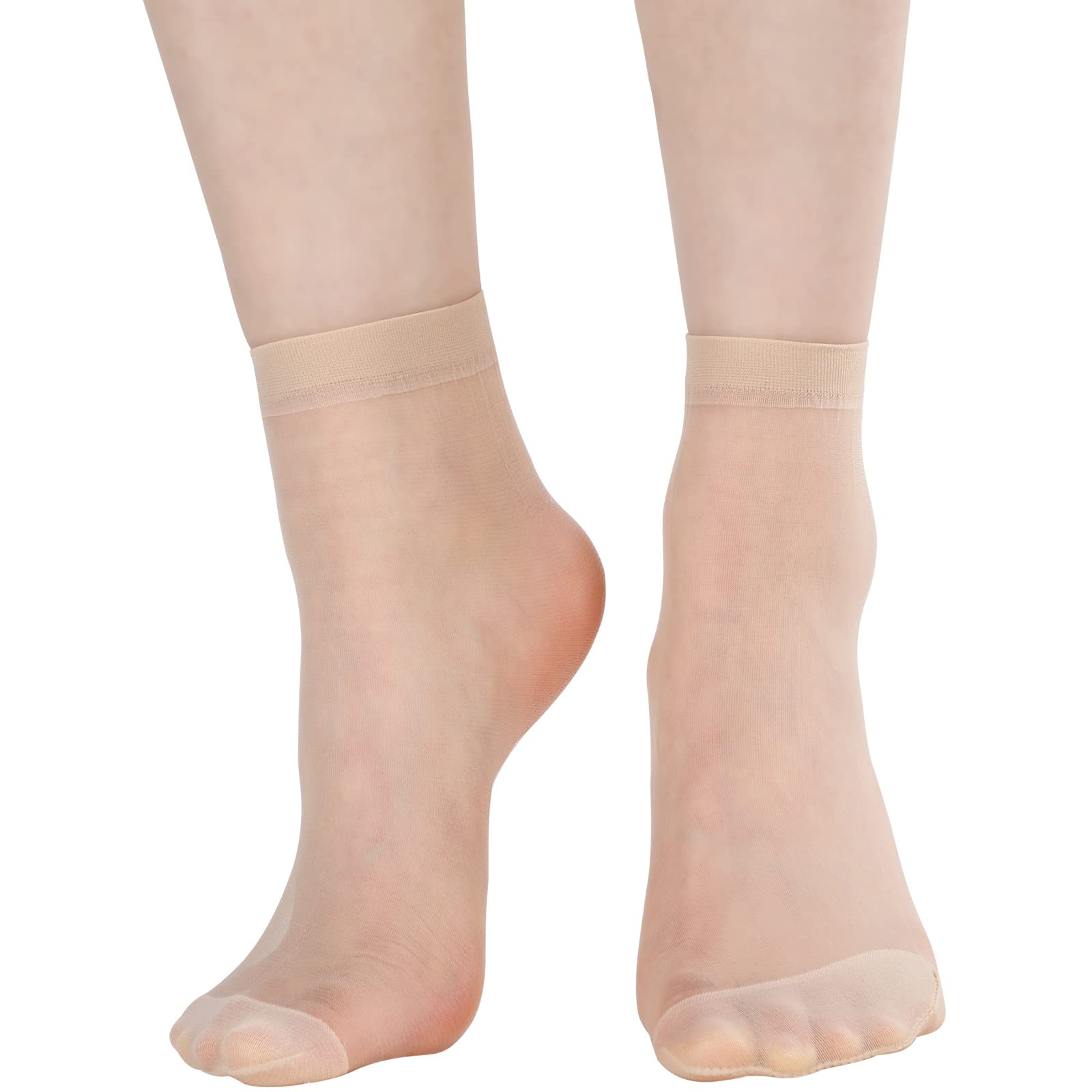 Bencailor 24 Pairs Women's Sheer Ankle Socks - Thin Nylon Socks for Women, Transparent High Hosiery Stockings - Perfect for Office, Dress Shoes & Everyday Wear