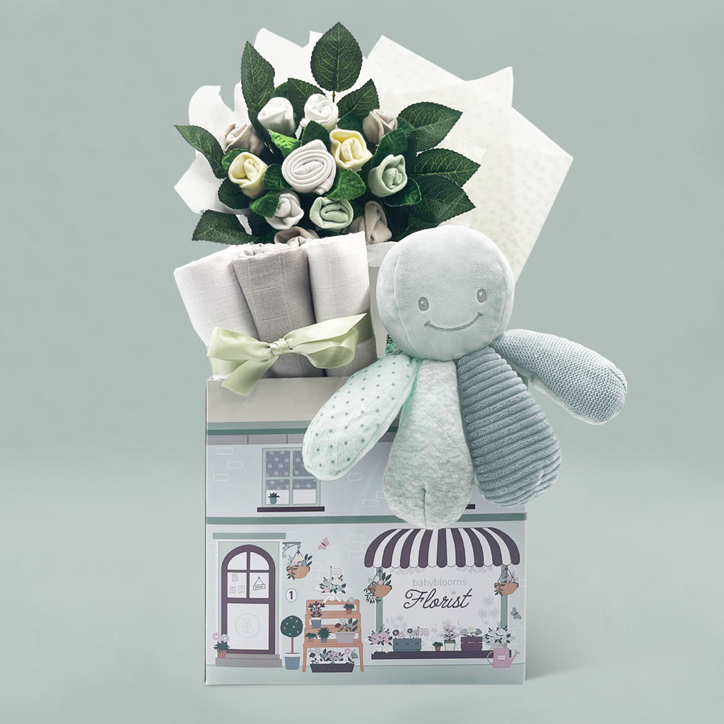 Neutral Baby Shower Gift Basket - Activity Octopus Welcome Hamper for Newborns | Perfect for Baby Showers, Gender Reveals & Nursery Decor