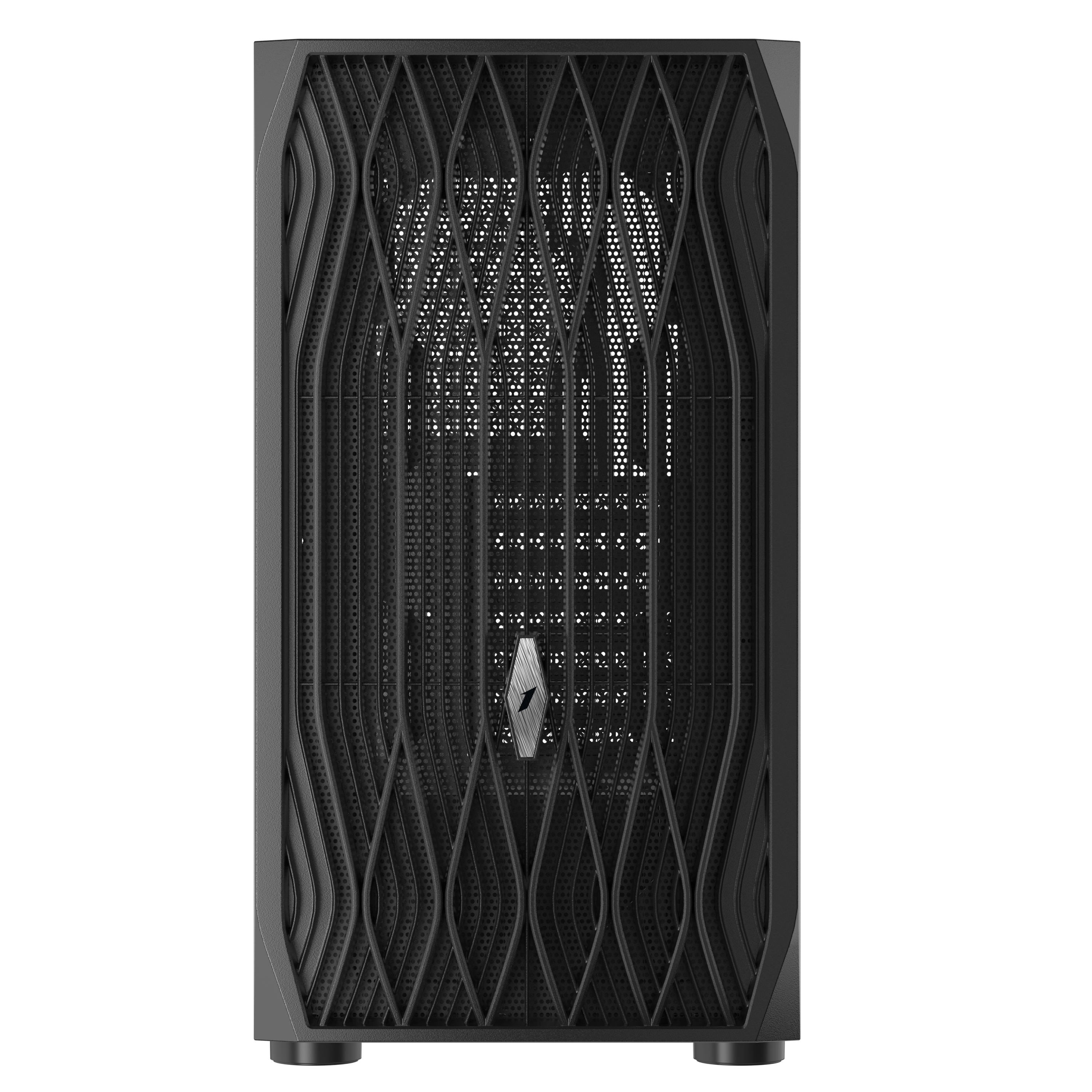 1st Player AY7 ATX/M-ATX/ITX PC Gaming Case - Mid Tower Computer Case with Tempered Glass Side Panel, RGB Fans, Excellent Airflow for Gaming PC Build (Black) - Perfect for Home & Office Gaming Setups, Streaming & Workstations
