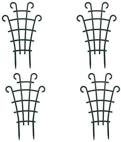 UWIOFF Mini Garden Trellis for Climbing Plants - 4 Pack Stackable Plastic Plant Support for Potted Flowers, Indoor/Outdoor DIY Vertical Gardening - Perfect for Ivy, Roses & Small Vines