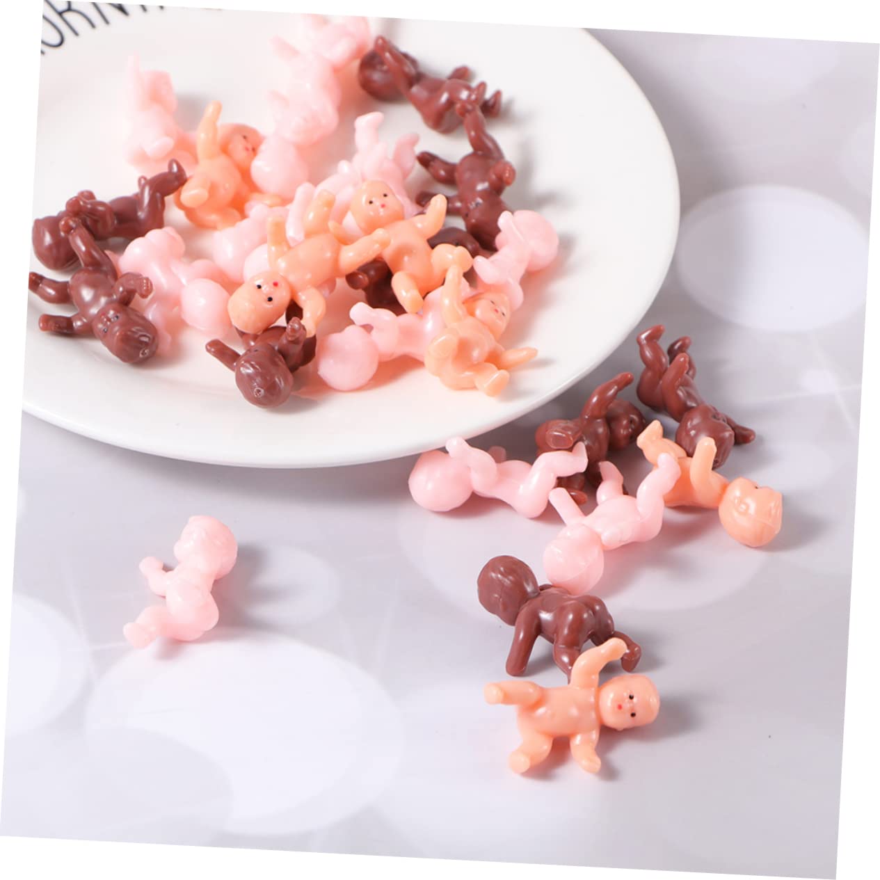 DRESSOOS 120pcs Bath Toys Set - Mini Human Figure Shower Play Kit with Ice Cube Shapes for Kids | Fun Bathtime & Pool Party Activities