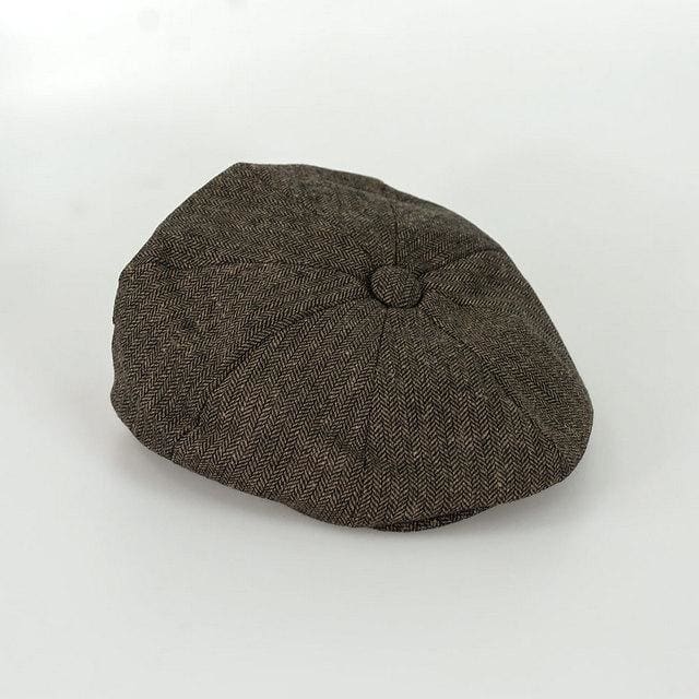 Cavani Martez Brown Baker Boy Flat Cap for Men - Vintage Newsboy Hat for Casual & Outdoor Wear - Perfect for Fall, Winter & Daily Fashion