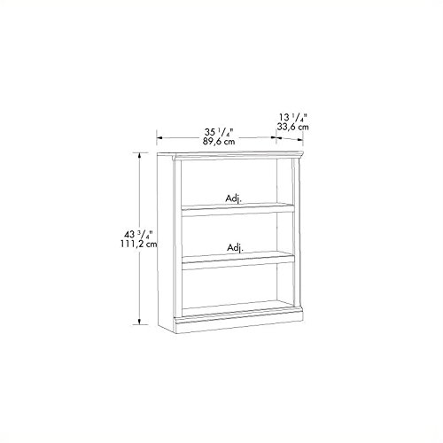 Pemberly Row 3 Shelf Bookcase in Oiled Oak - Solid Wood Bookshelf for Living Room, Bedroom & Office - Perfect for Organizing Books, Decor & Storage