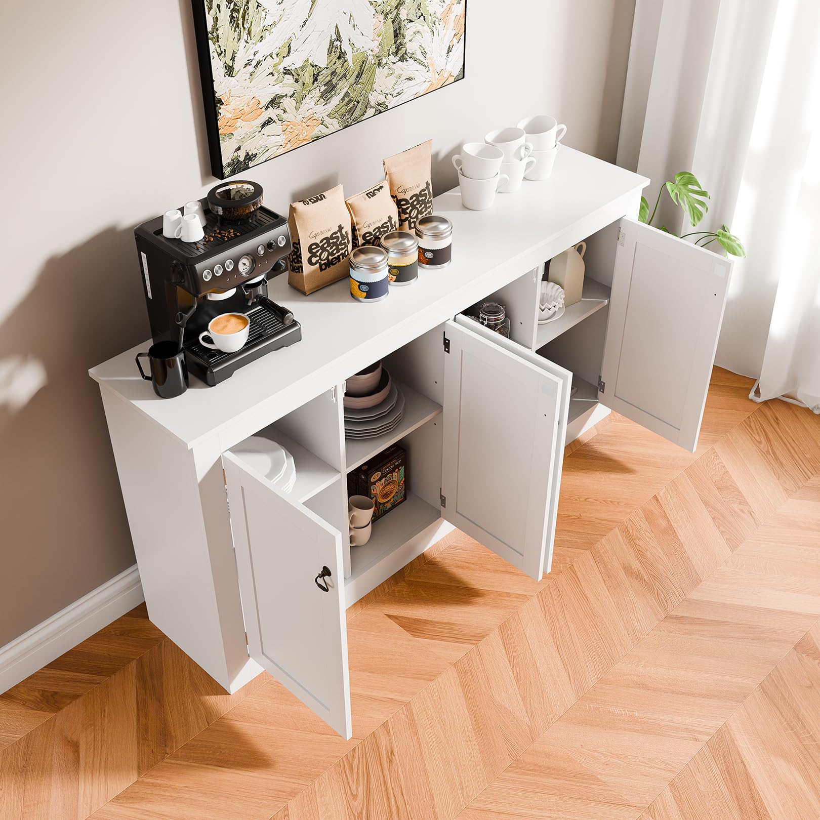 Cozy Castle Buffet Cabinet with Storage - 57.5
