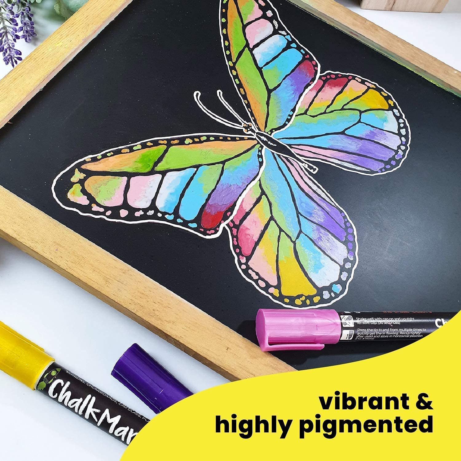 40-Piece Dual-Tip Chalk Markers Set with Metallic Colors - Perfect for DIY Crafts, Glass Writing, and Blackboard Art