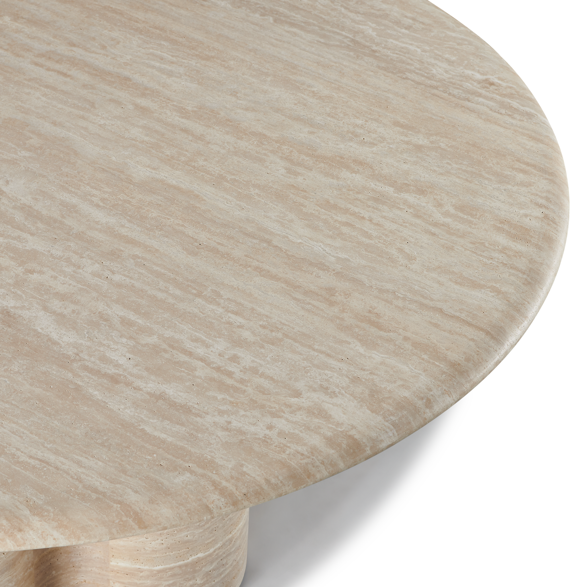 Porto Travertine Round Dining Table 60