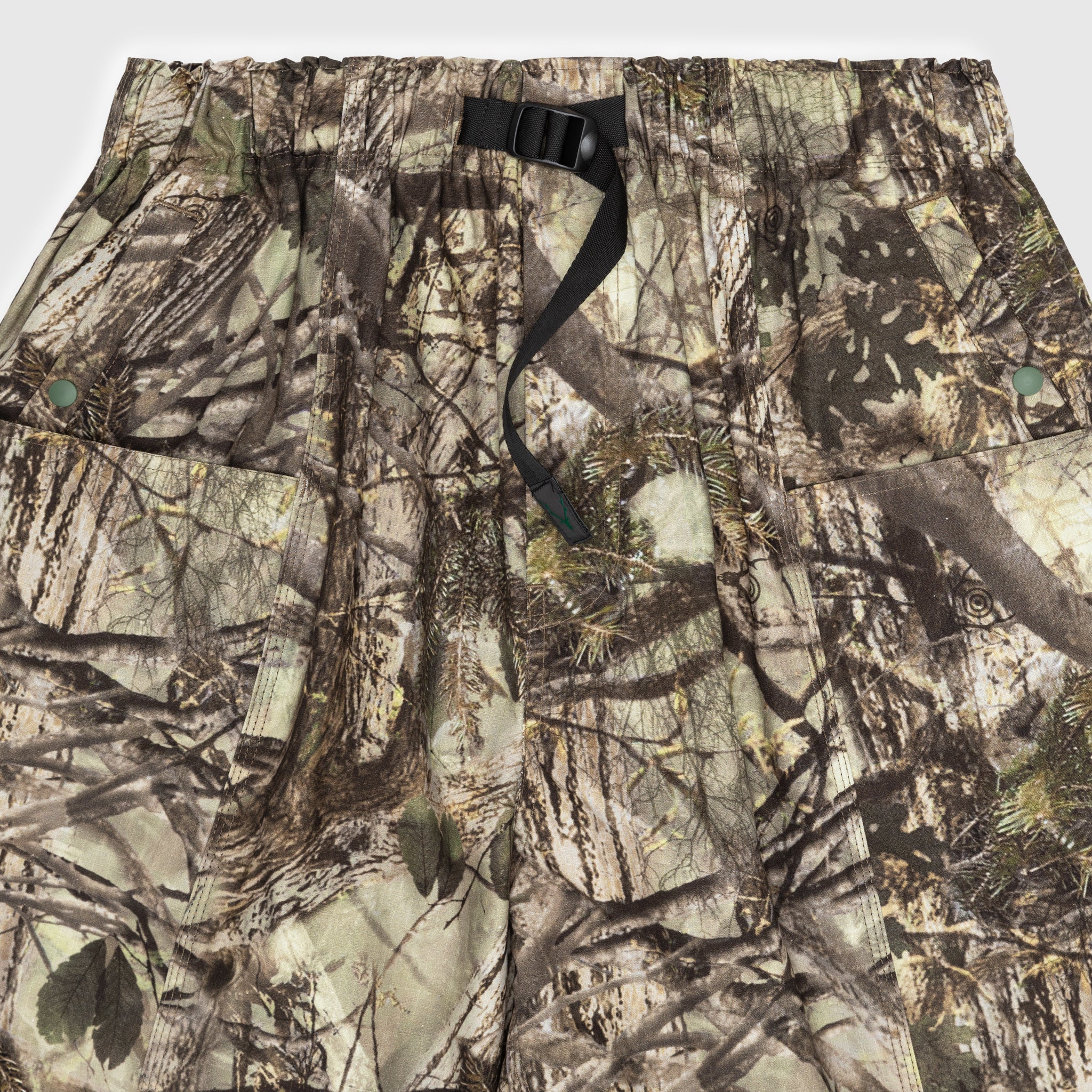 Printed Cotton Ripstop Belted Cargo Shorts for Men - Durable & Comfortable Outdoor Hiking, Camping & Casual Wear