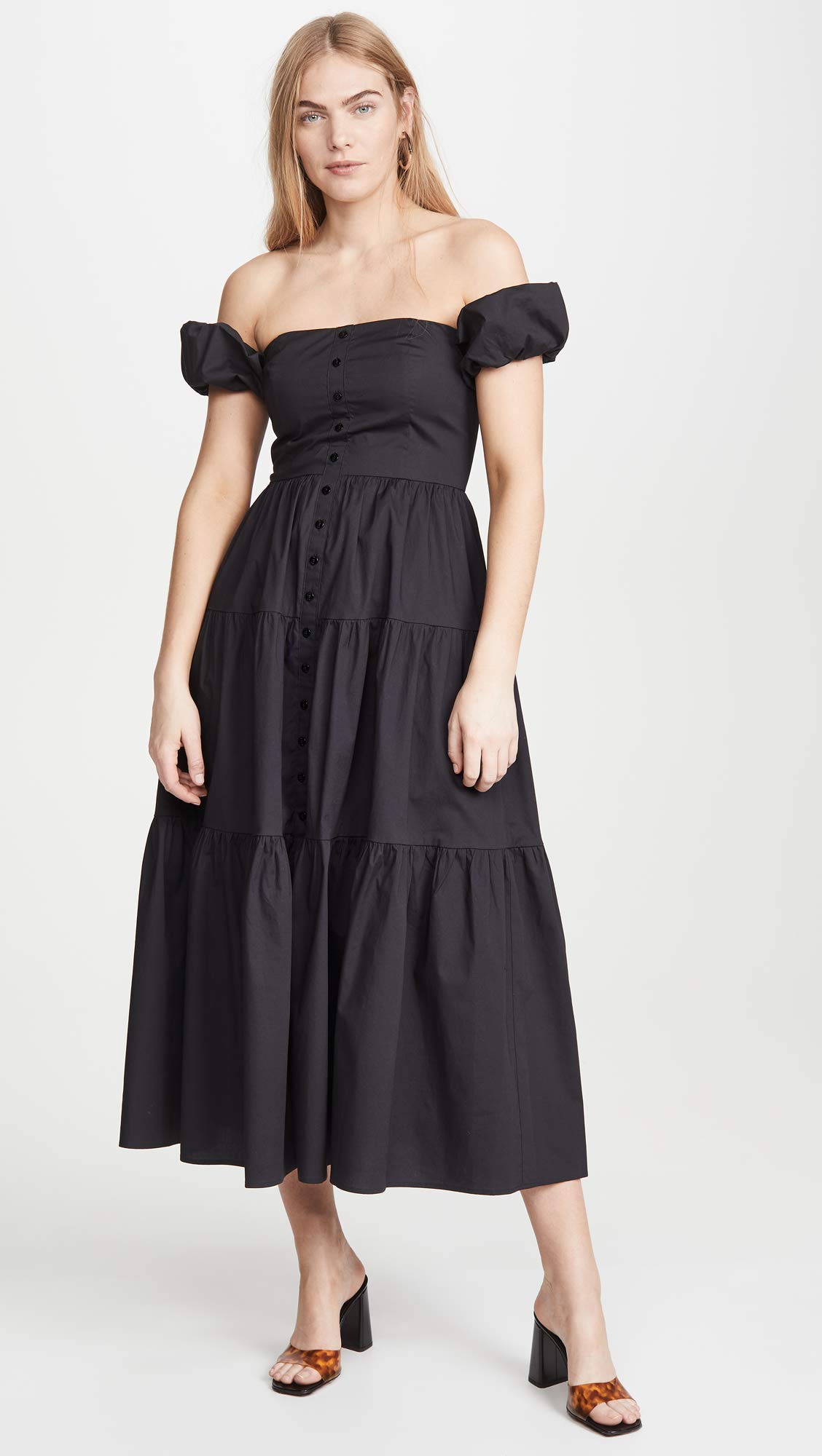 STAUD Women's Elio Dress - Elegant Flowy Midi Dress for Summer, Casual & Party Wear | Perfect for Beach, Vacation & Date Nights